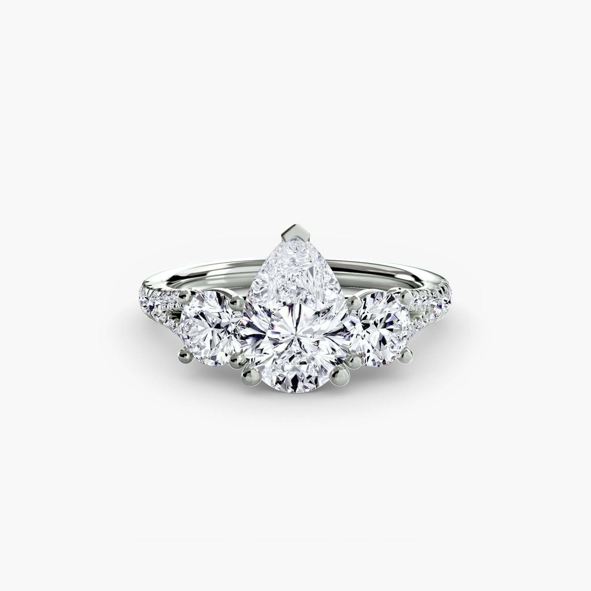 Amalfi 3-Stone with Pavé Band