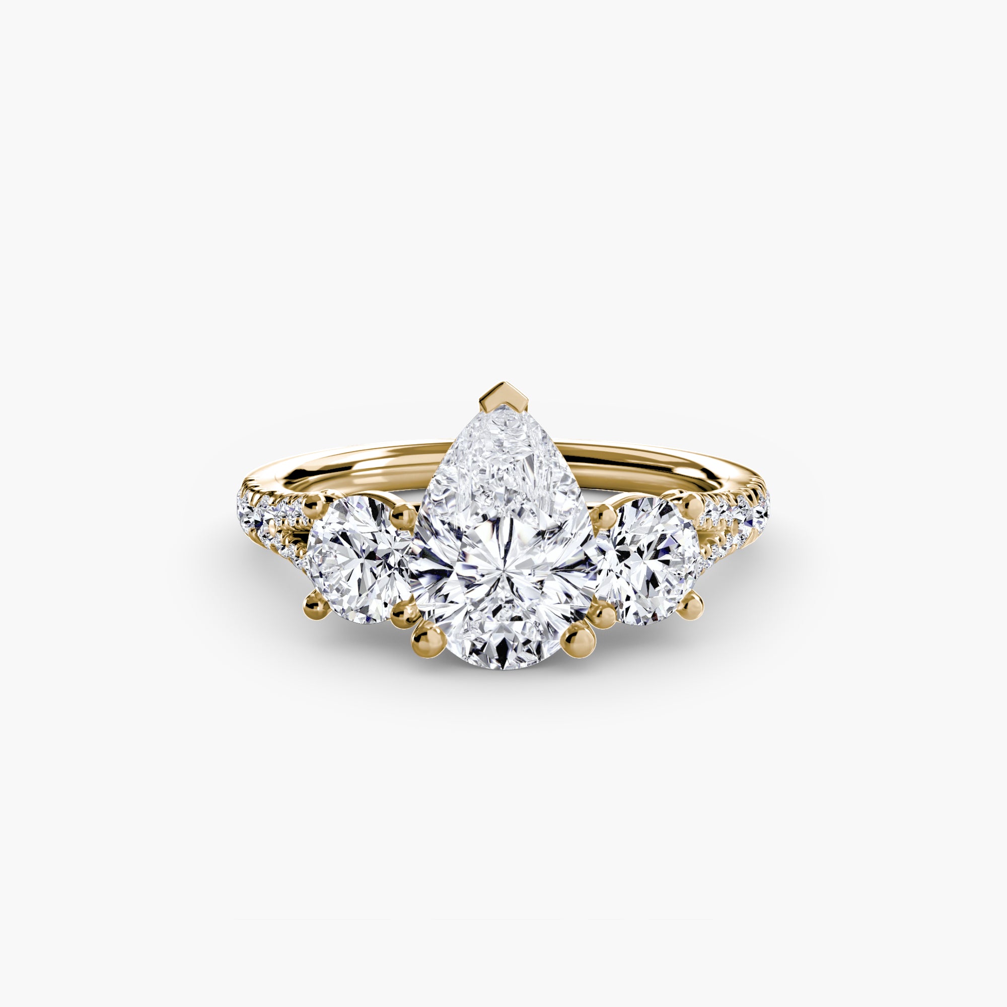 Amalfi 3-Stone with Pavé Band