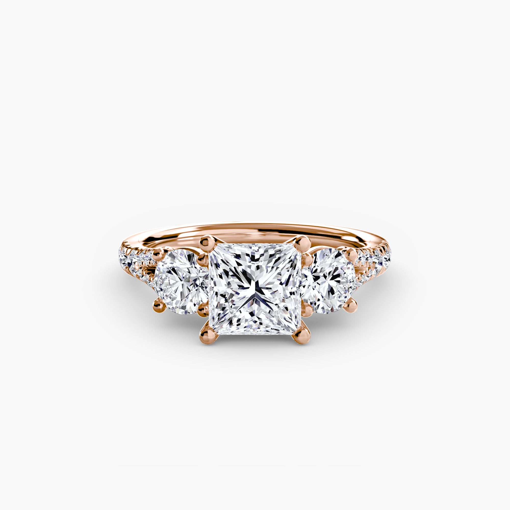Amalfi 3-Stone with Pavé Band