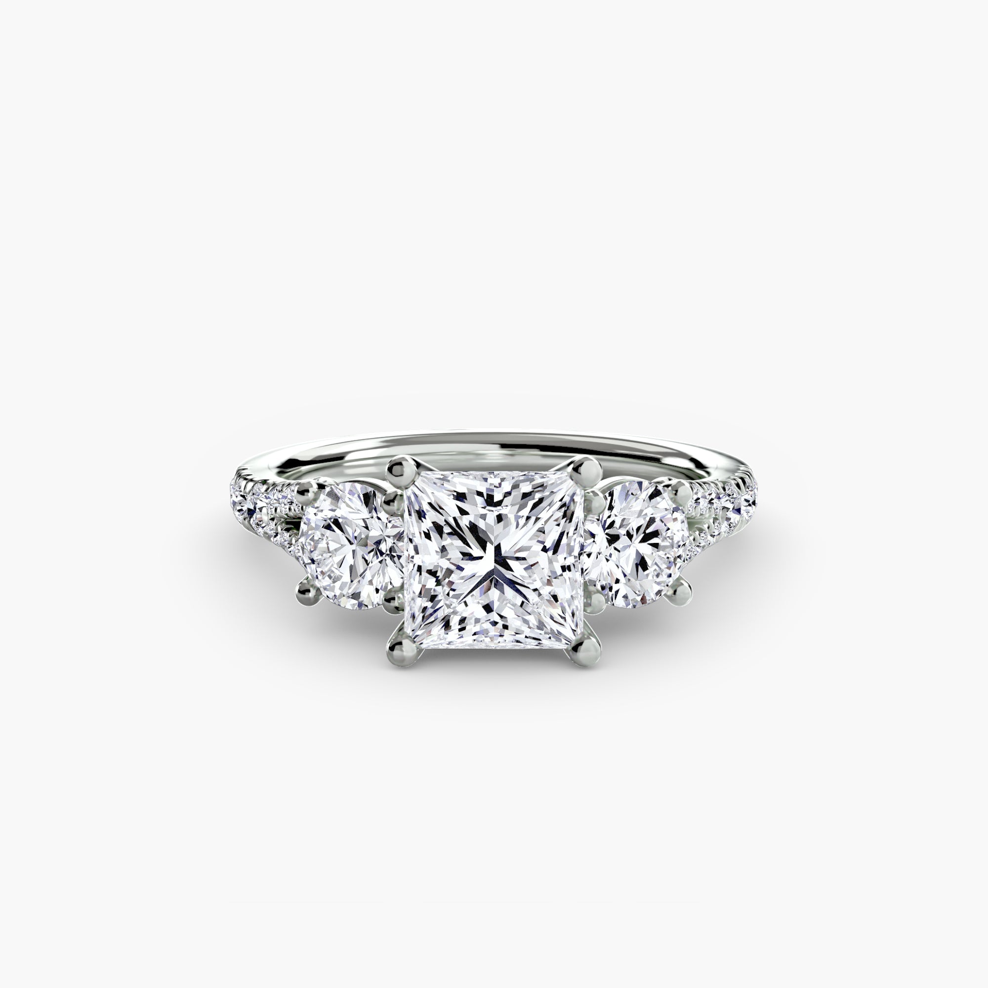 Amalfi 3-Stone with Pavé Band