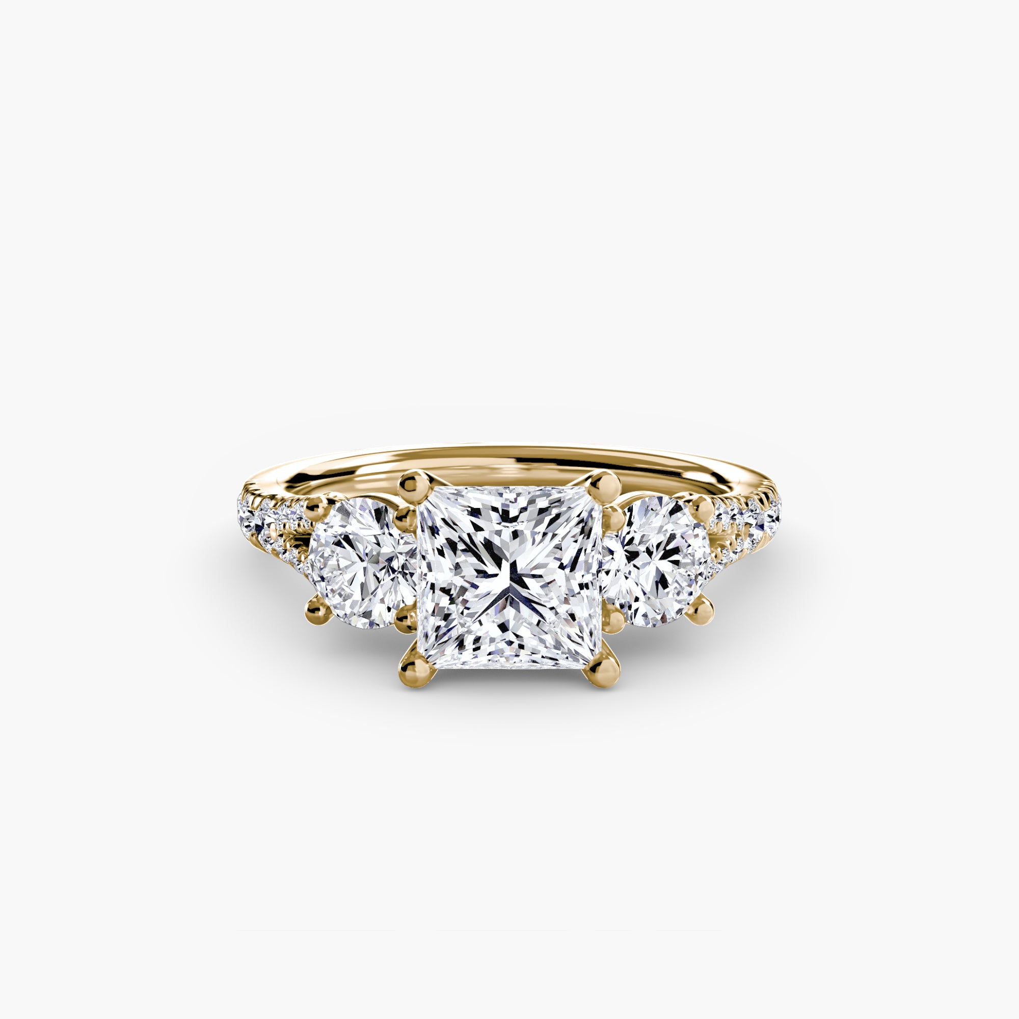Amalfi 3-Stone with Pavé Band