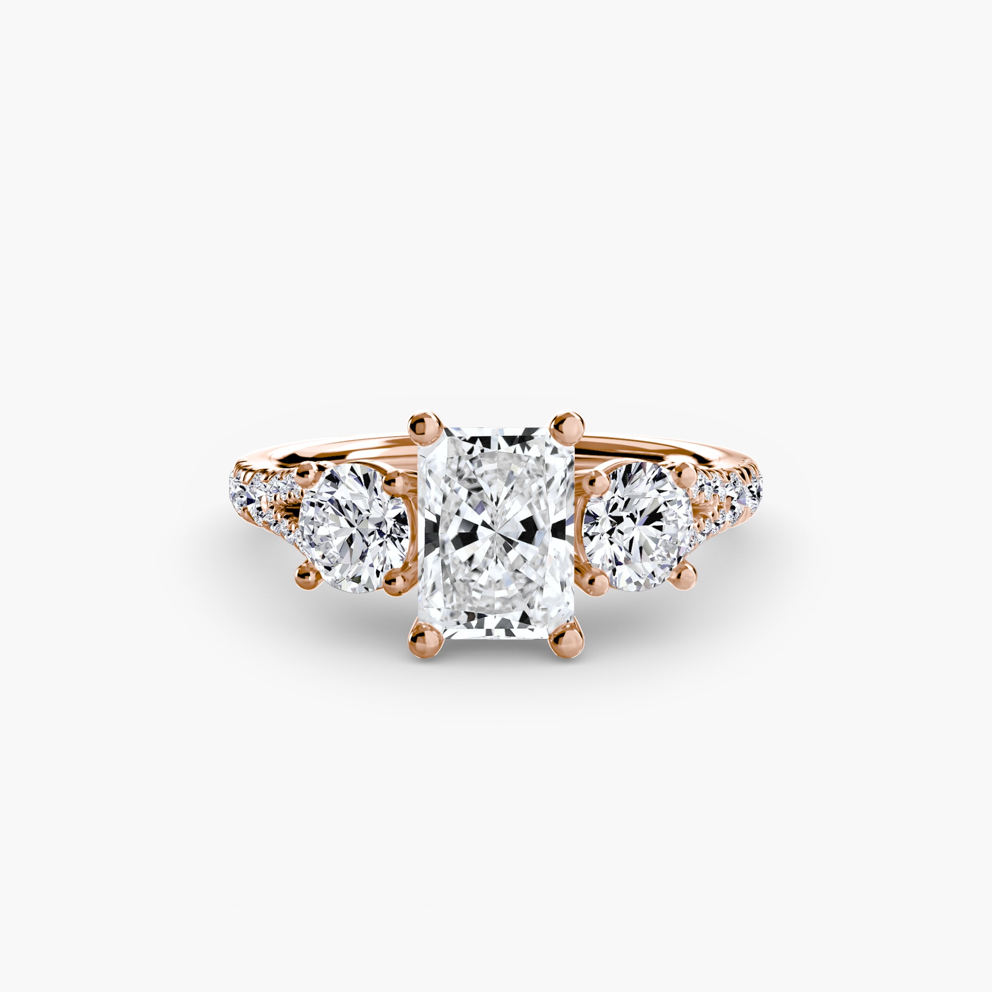 Amalfi 3-Stone with Pavé Band