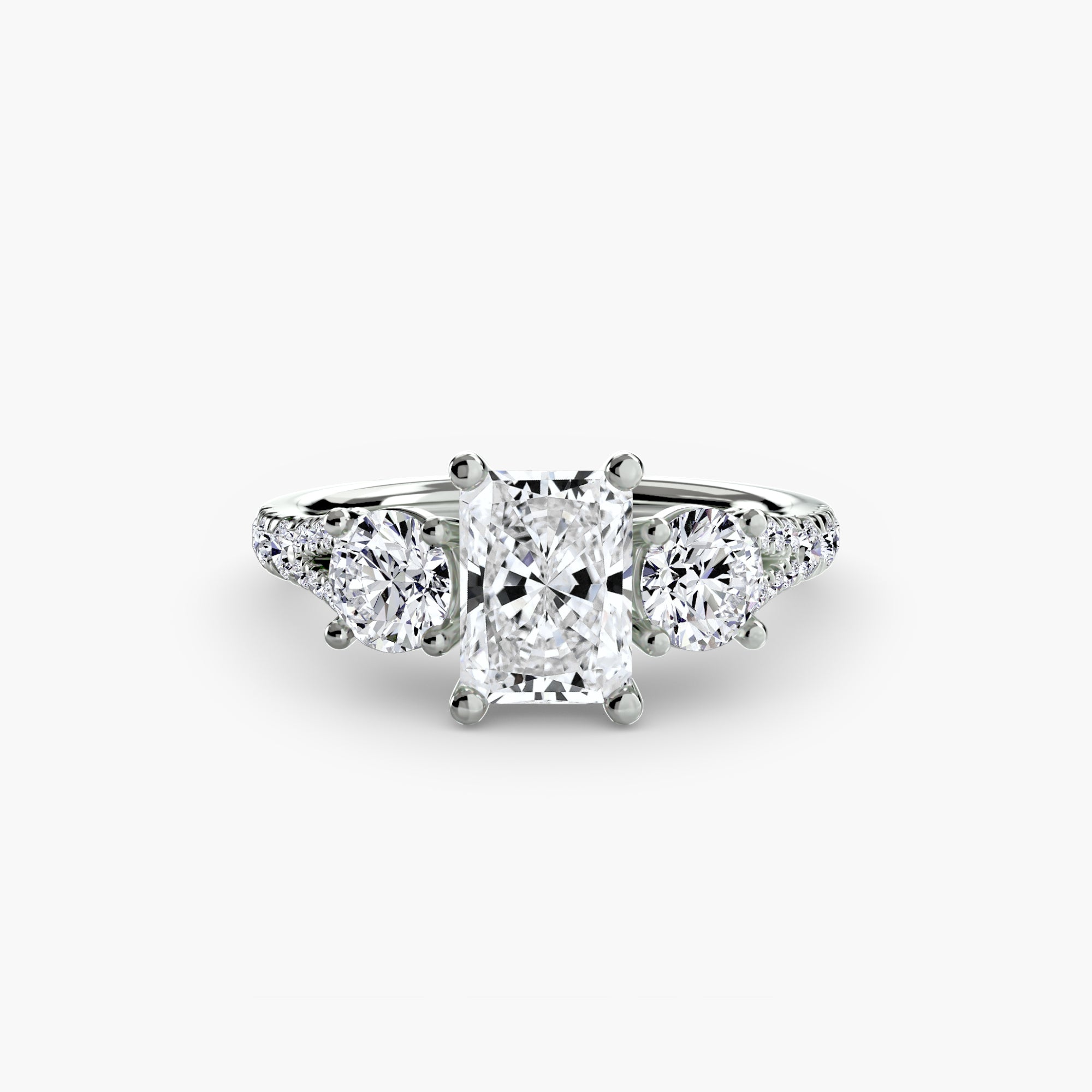 Amalfi 3-Stone with Pavé Band