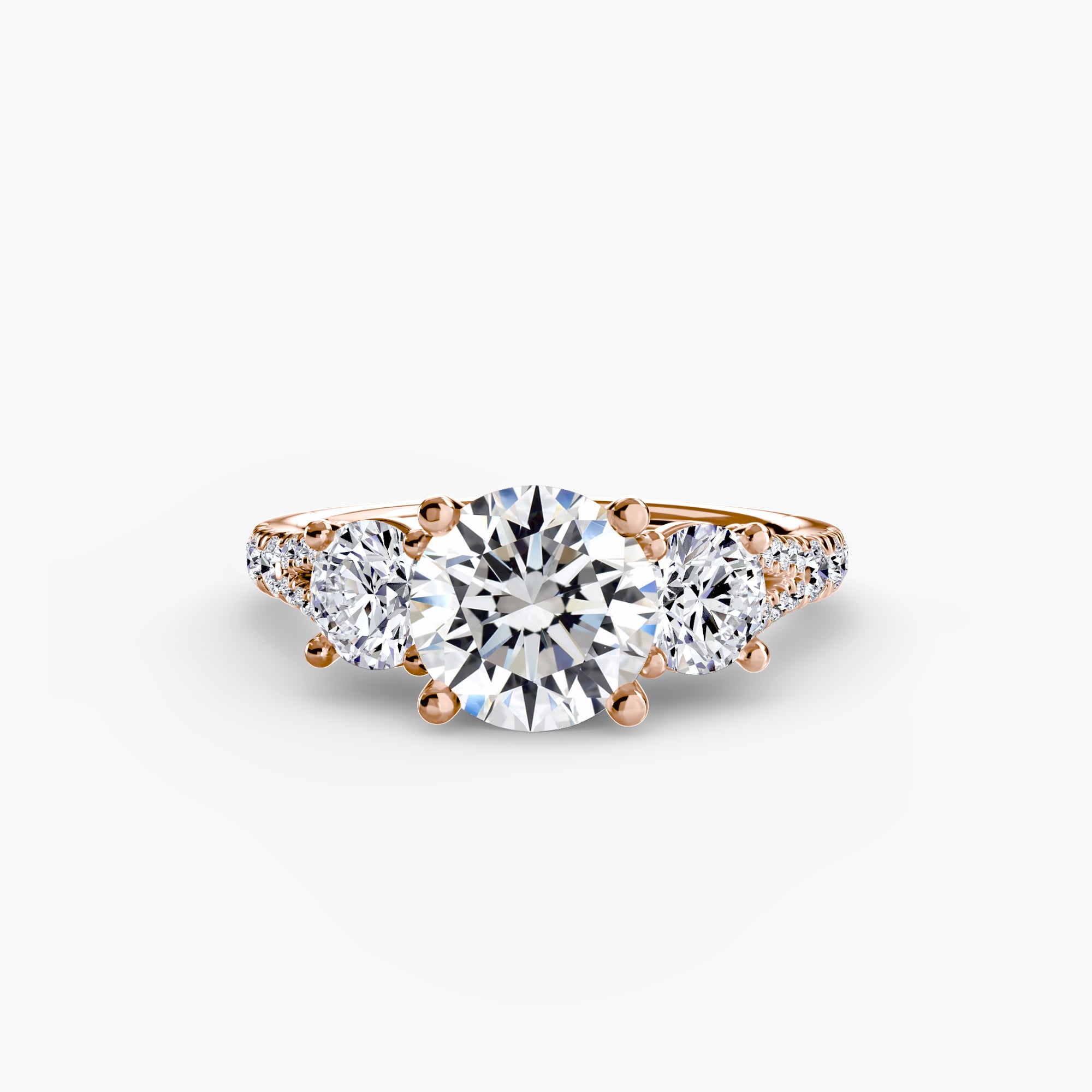 Amalfi 3-Stone with Pavé Band