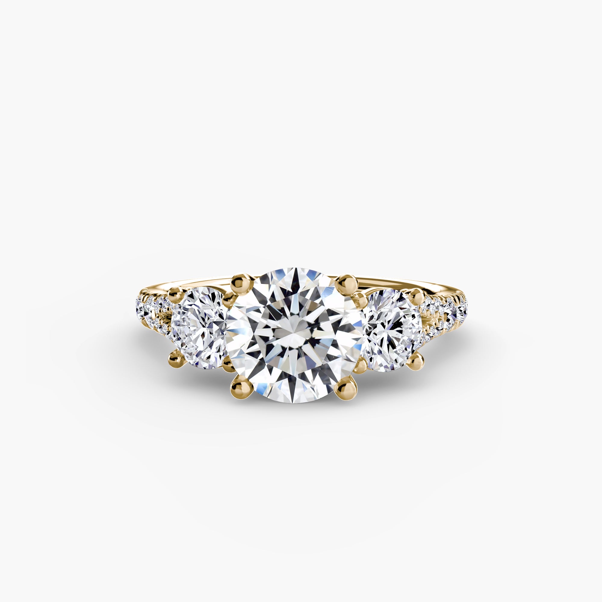 Amalfi 3-Stone with Pavé Band
