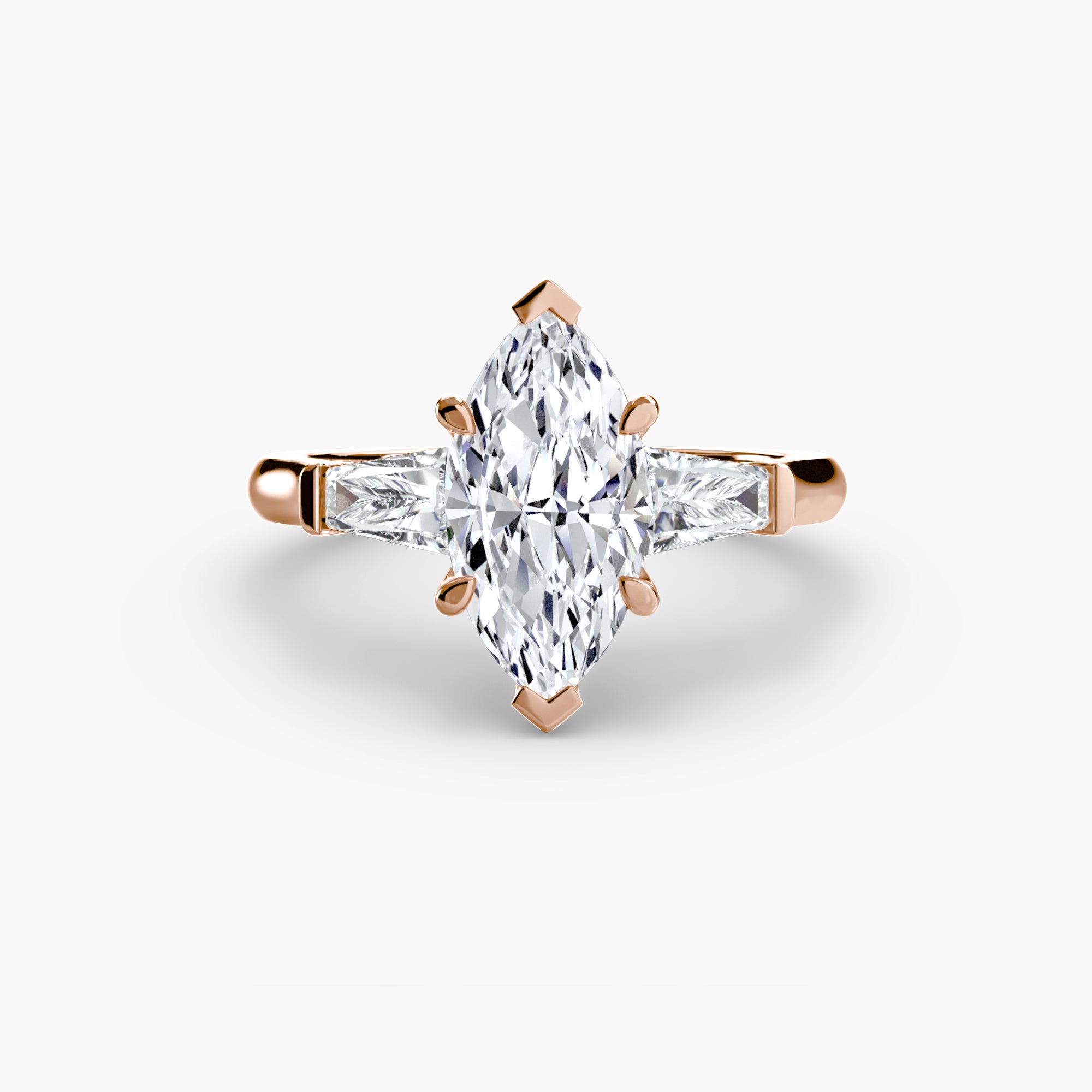 Linea Baguette Three-Stone Setting