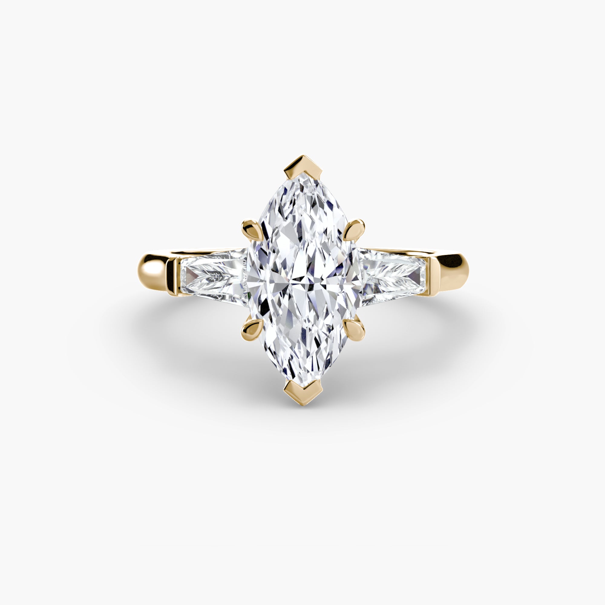 Linea Baguette Three-Stone Setting