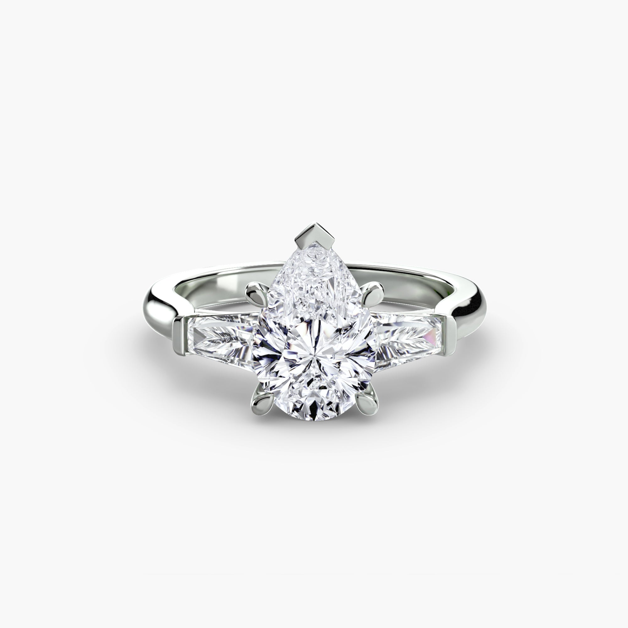 Linea Baguette Three-Stone Setting