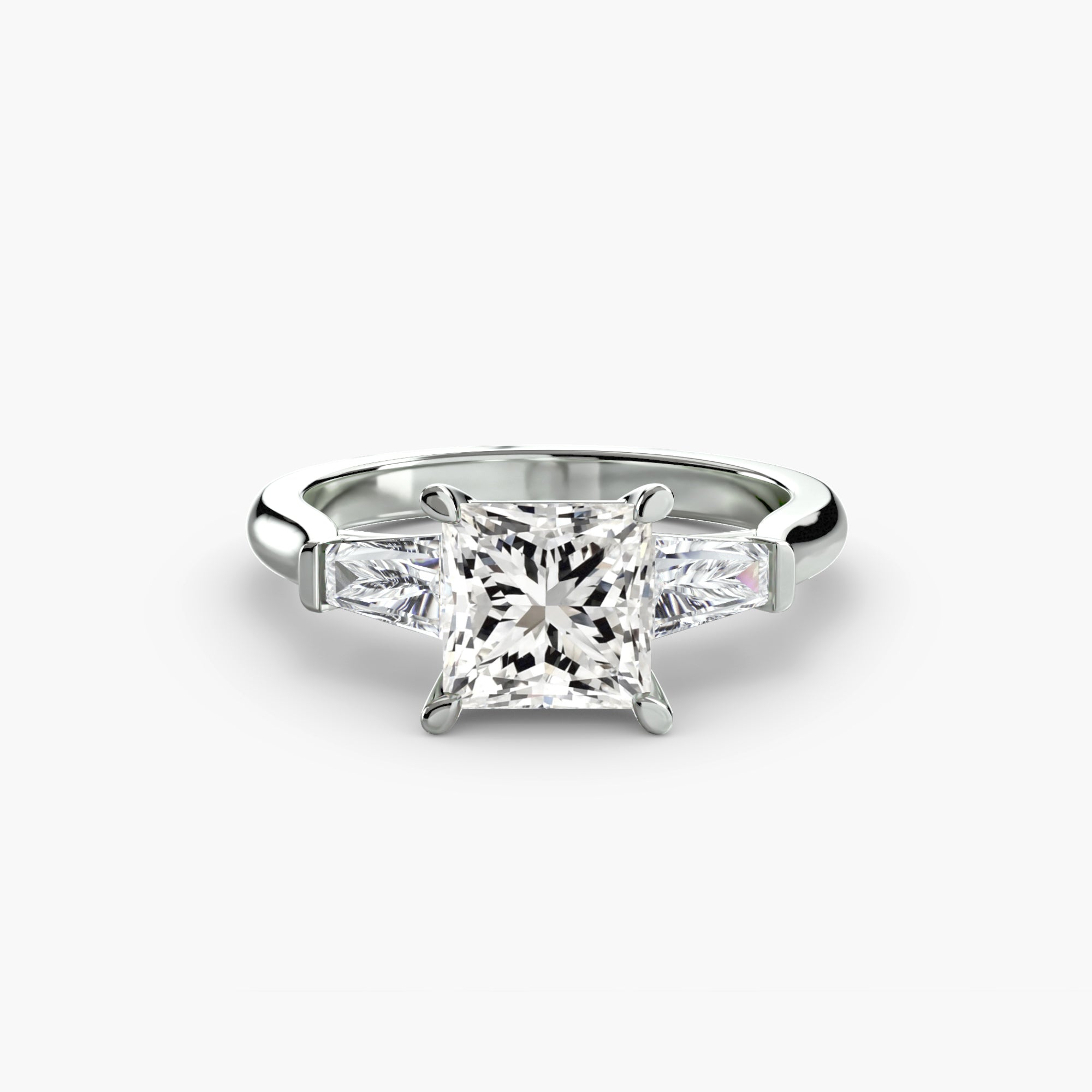 Linea Baguette Three-Stone Setting