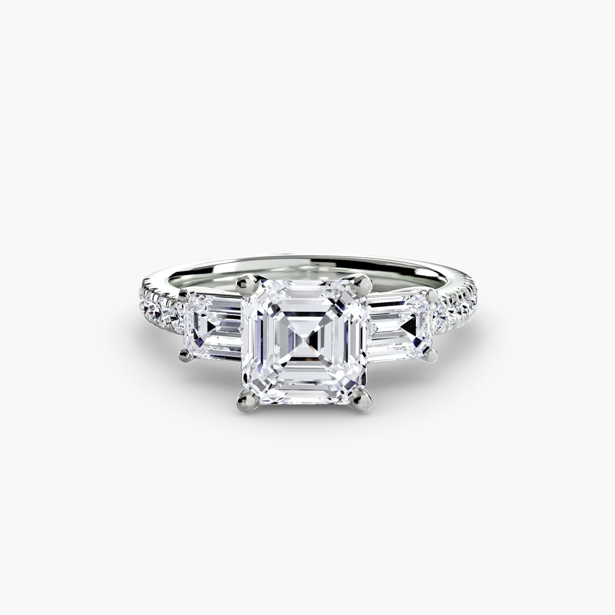 Beverly 3-Stone with Pavé Band