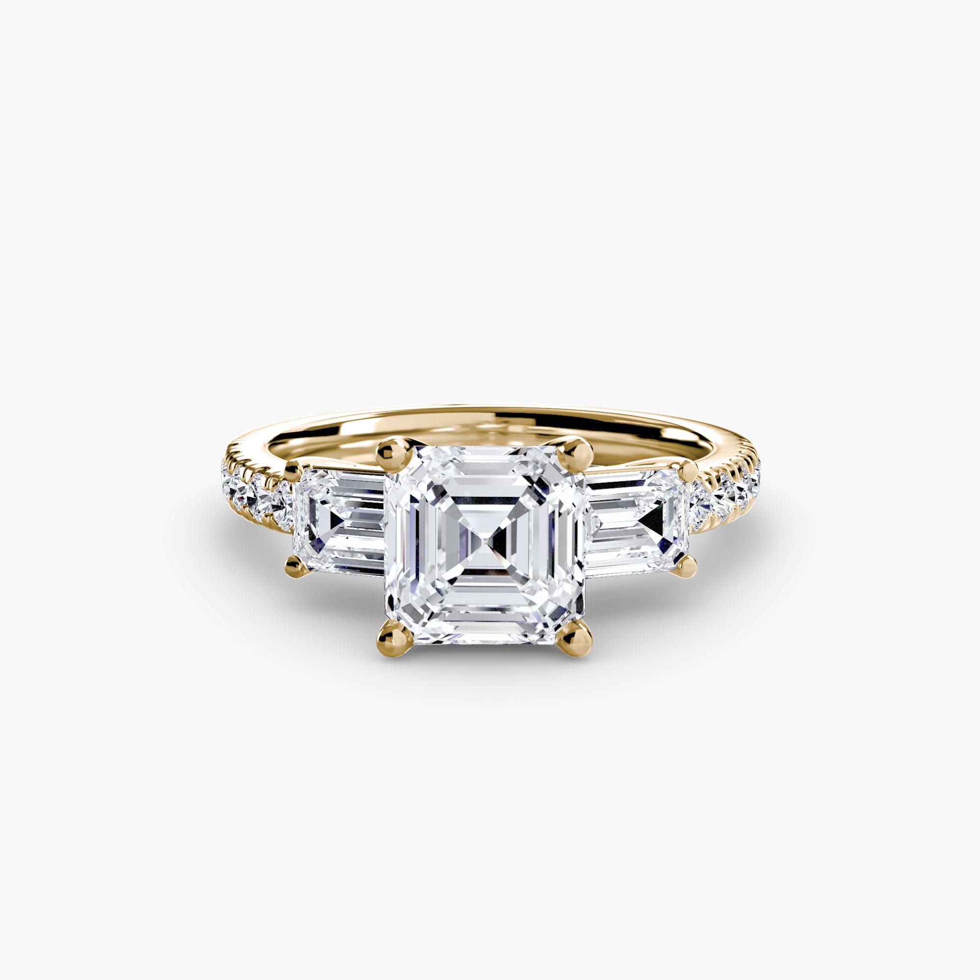 Beverly 3-Stone with Pavé Band