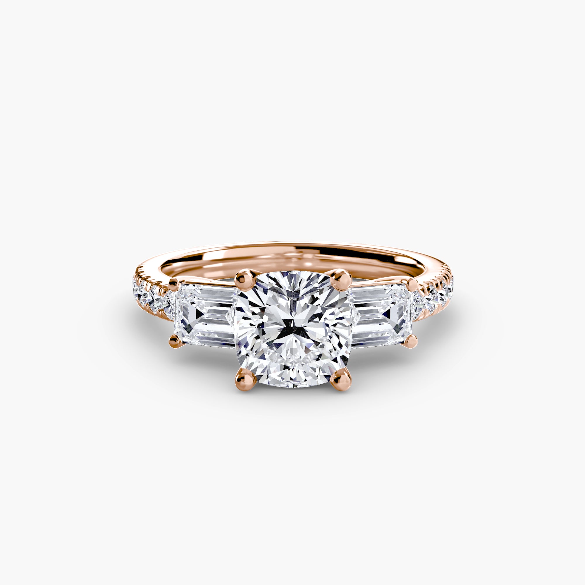 Beverly 3-Stone with Pavé Band