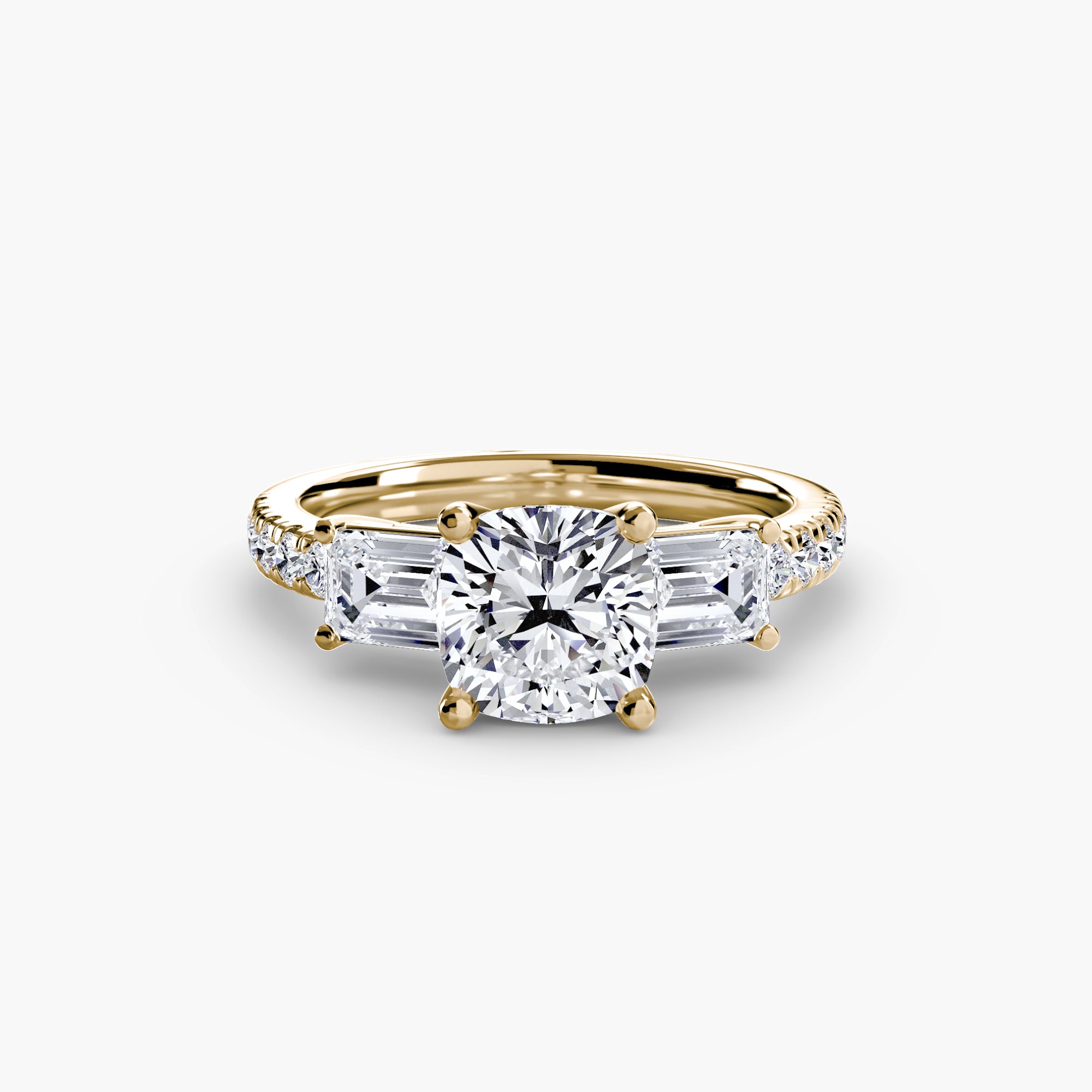 Beverly 3-Stone with Pavé Band