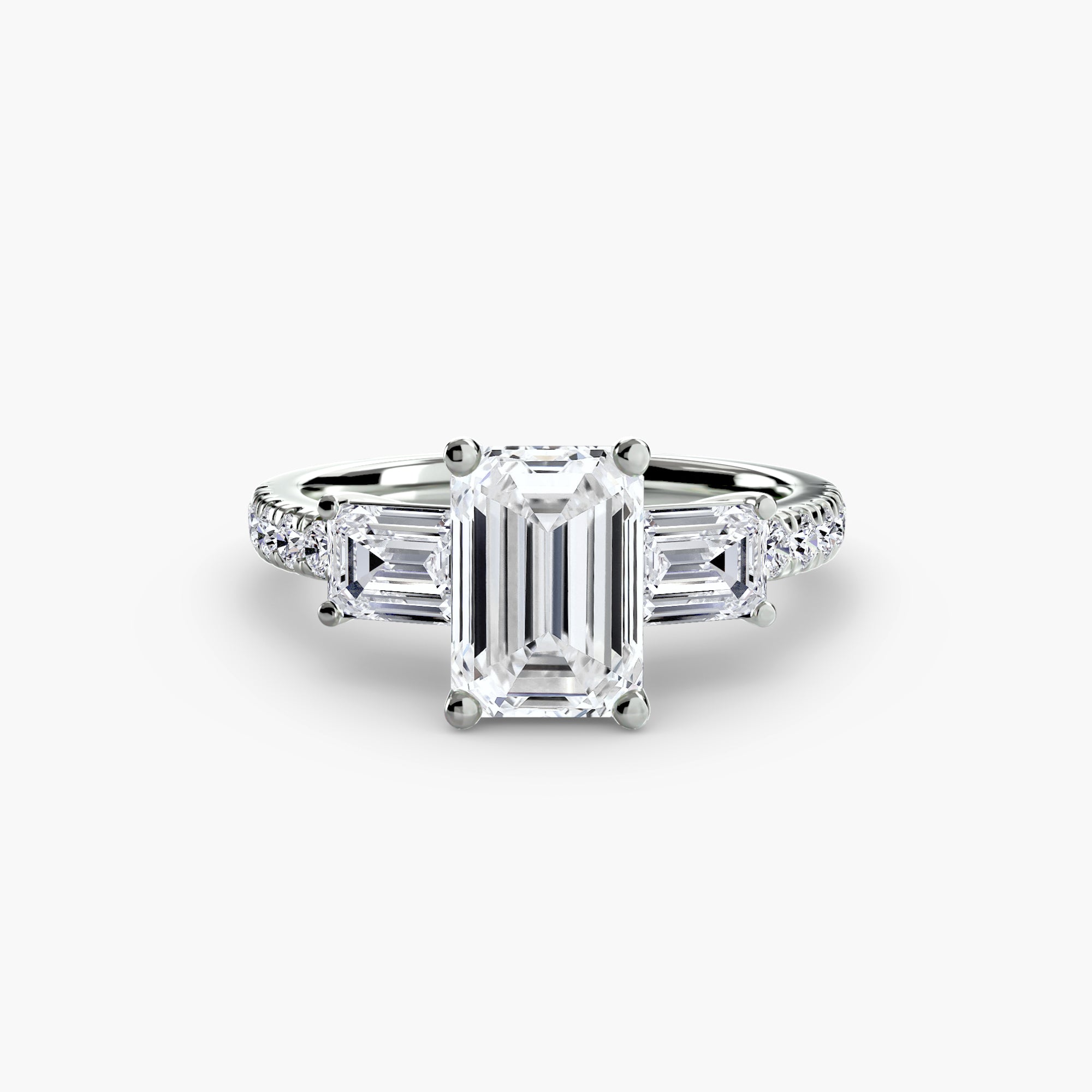 Beverly 3-Stone with Pavé Band