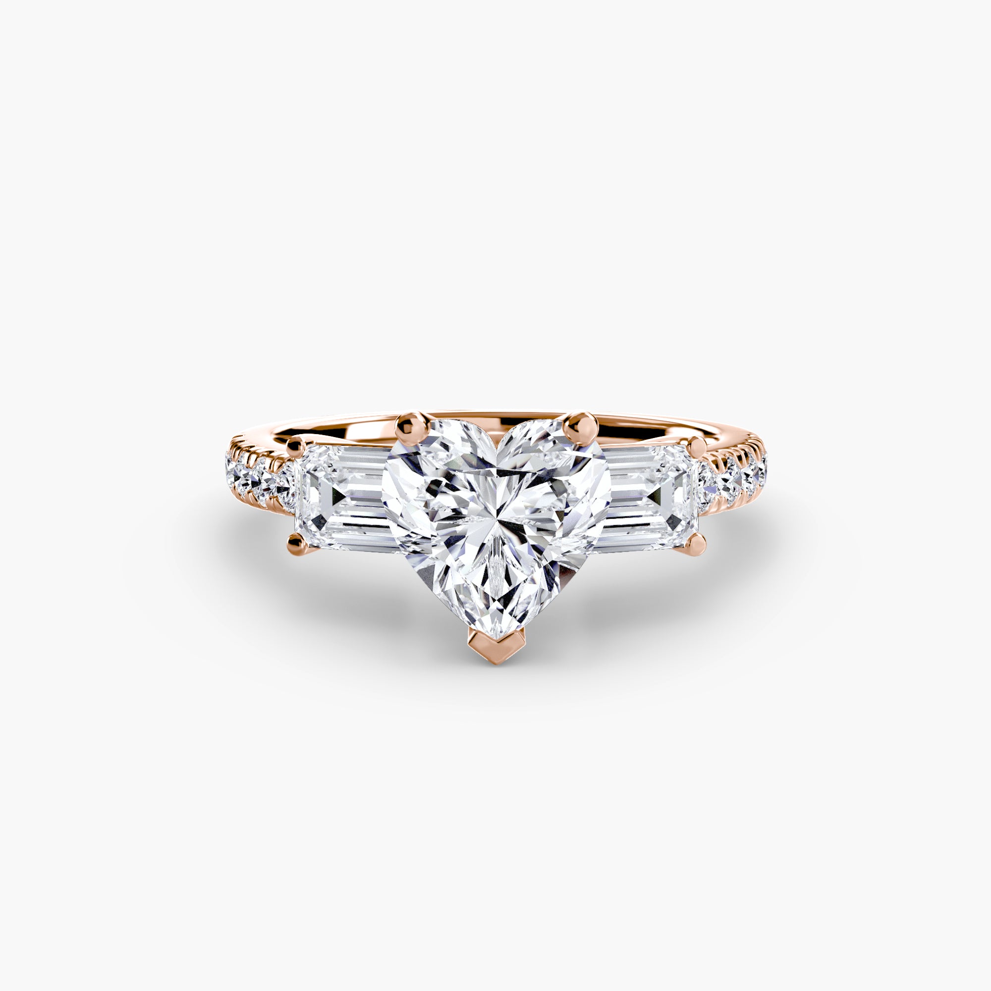 Beverly 3-Stone with Pavé Band