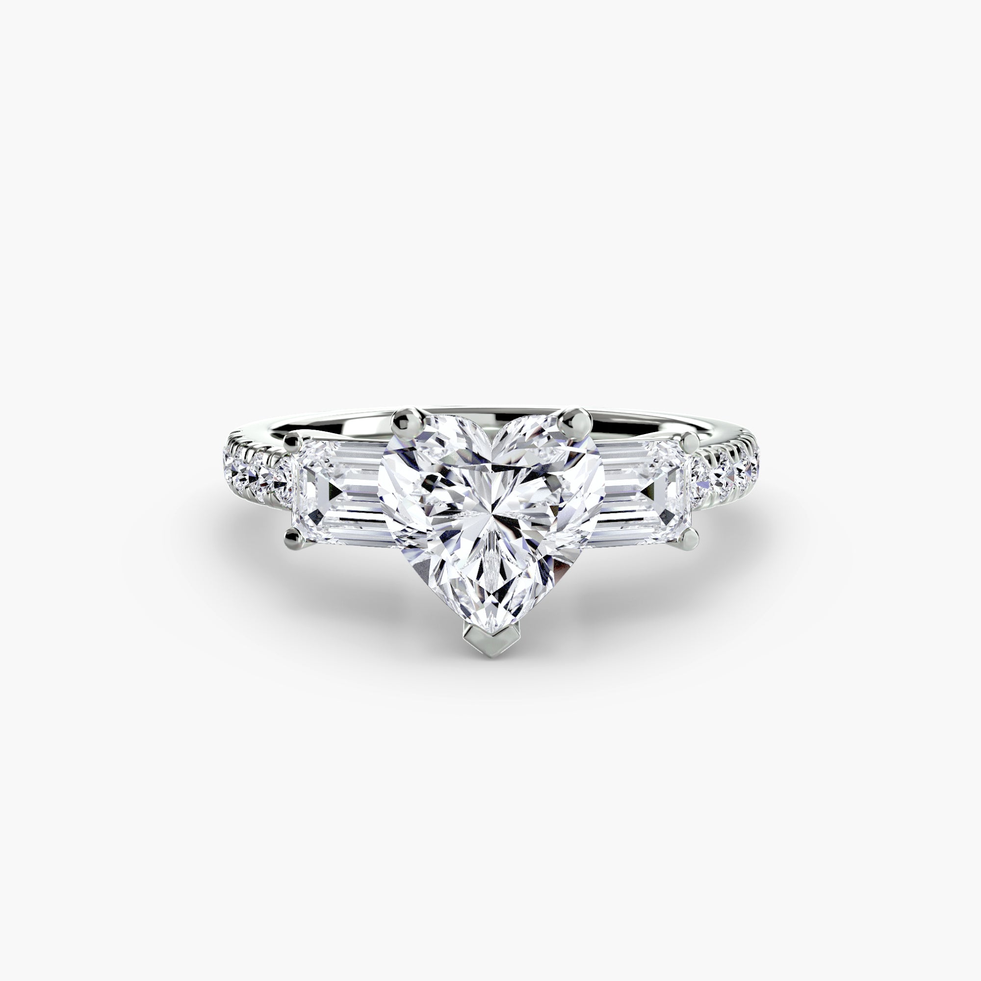 Beverly 3-Stone with Pavé Band