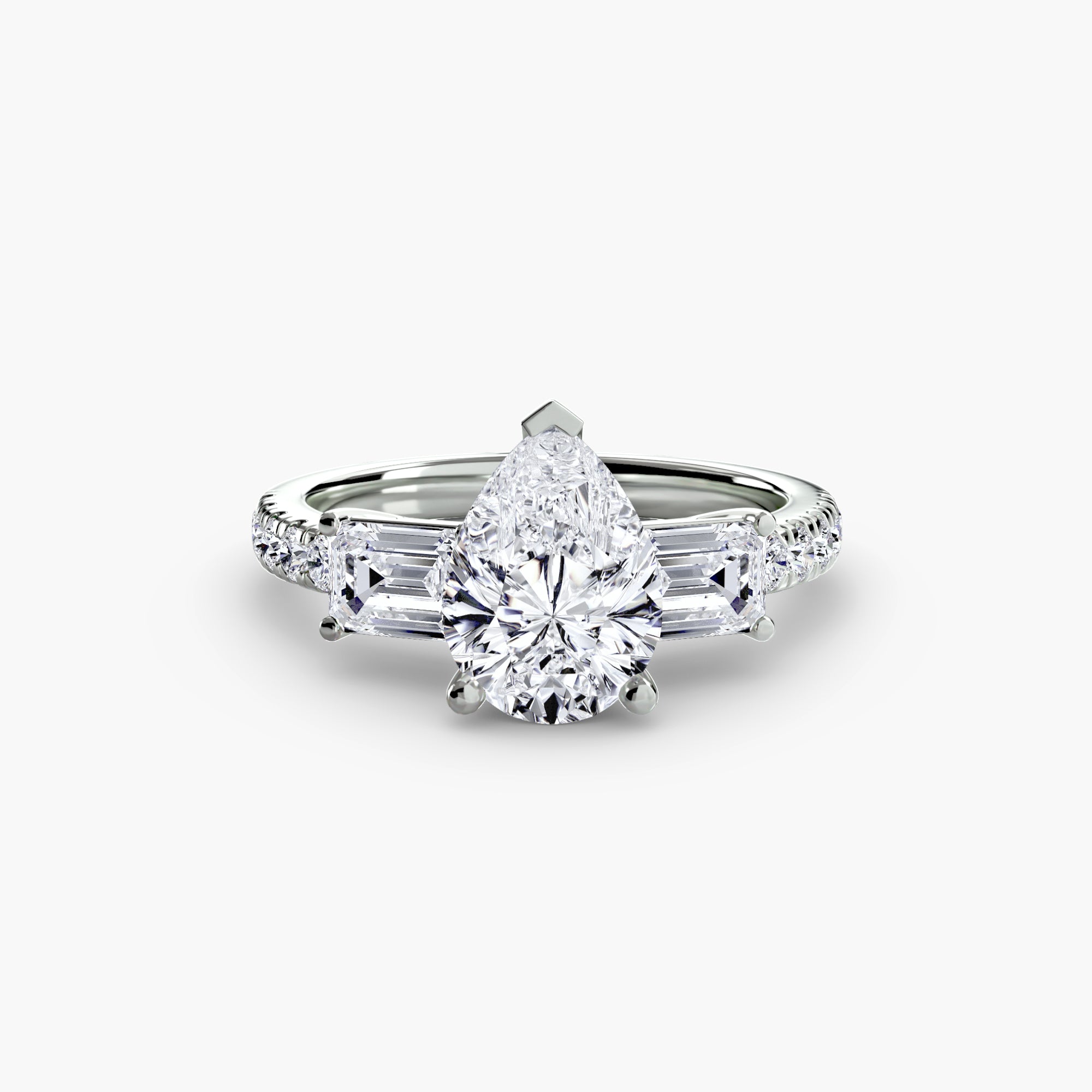 Beverly 3-Stone with Pavé Band