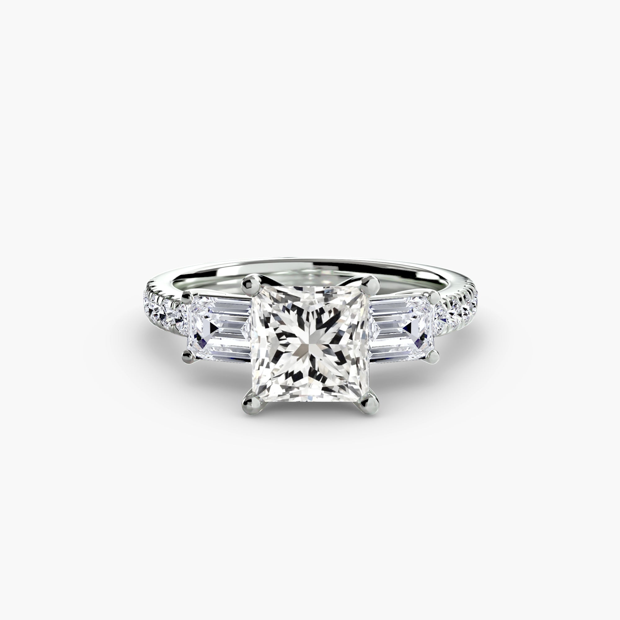 Beverly 3-Stone with Pavé Band