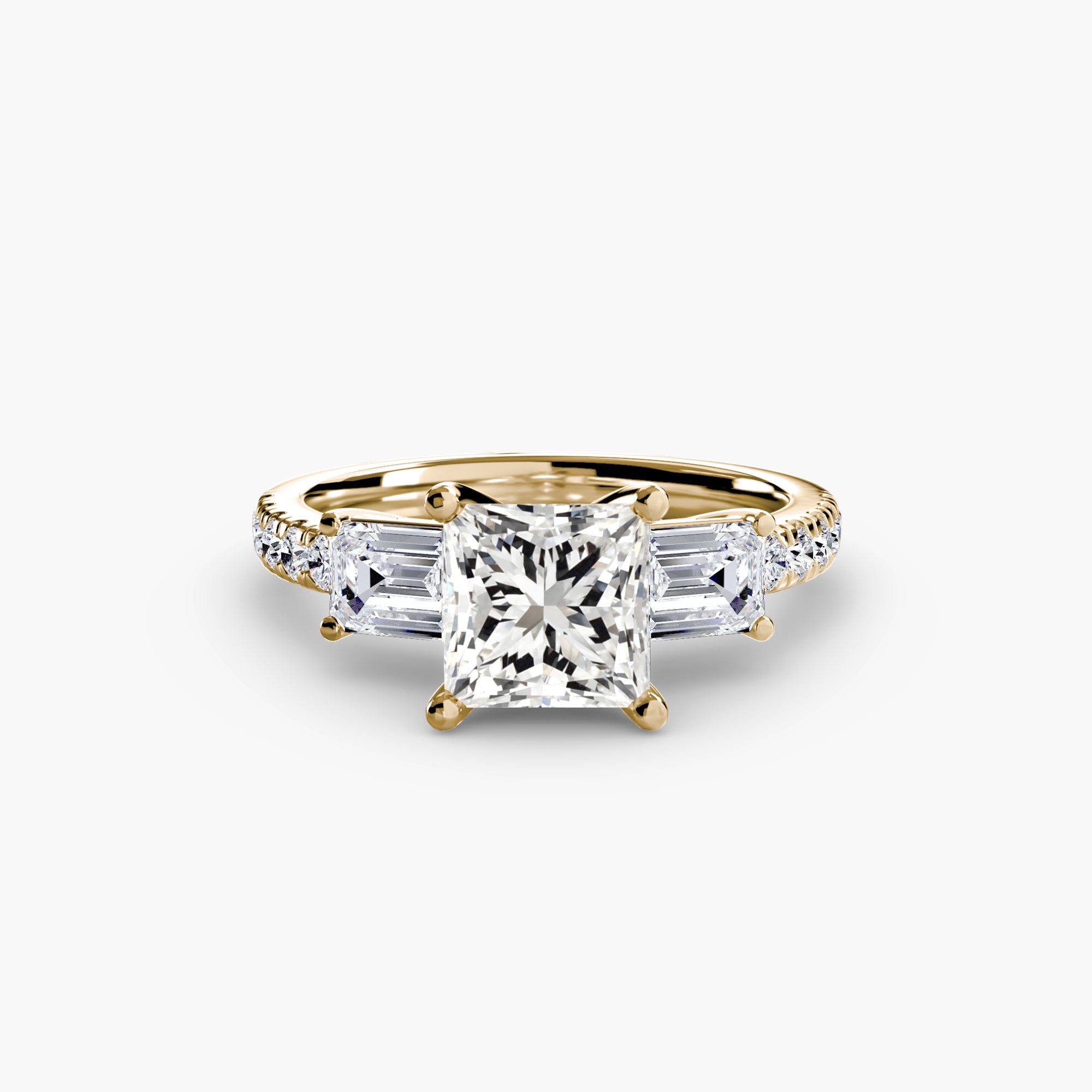 Beverly 3-Stone with Pavé Band