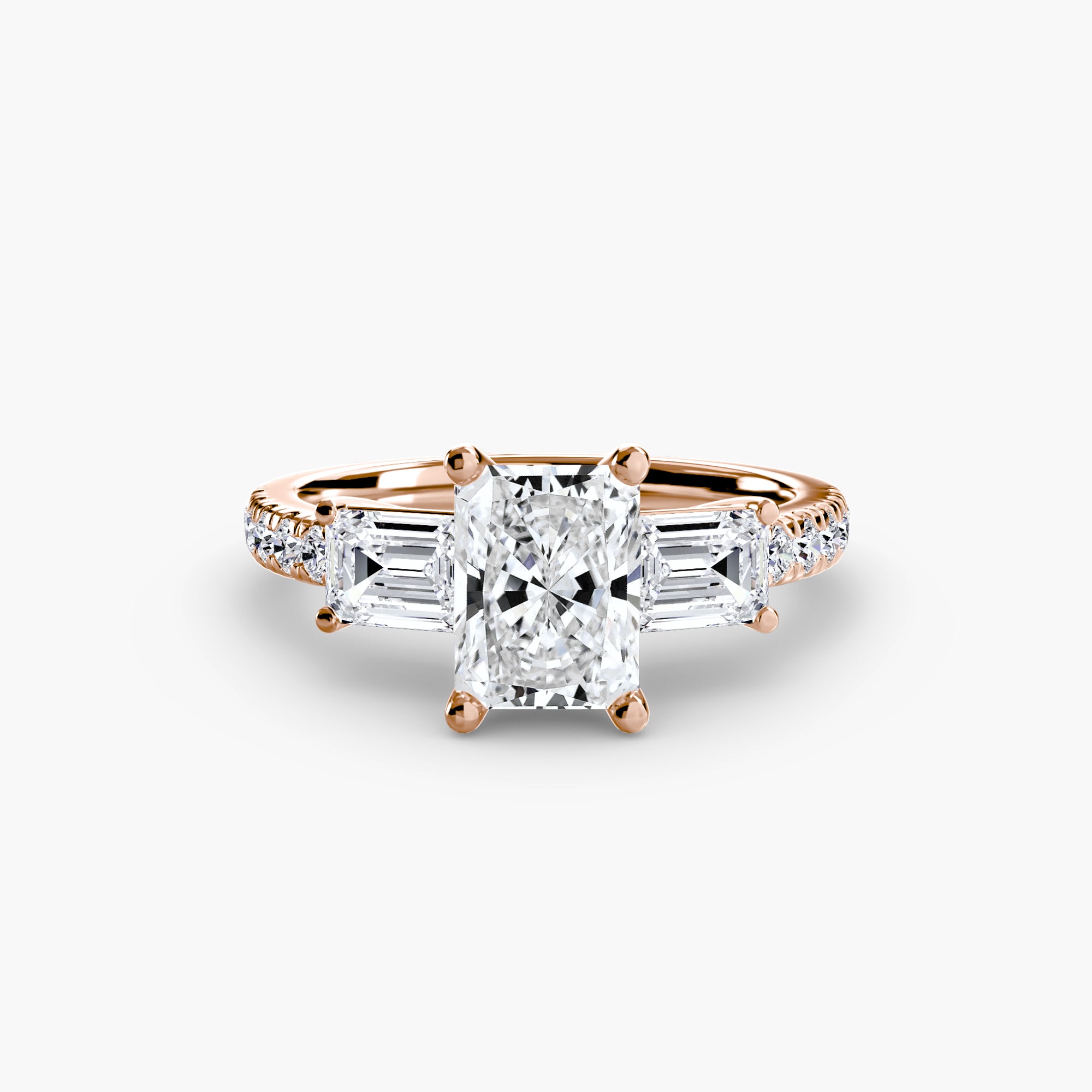 Beverly 3-Stone with Pavé Band