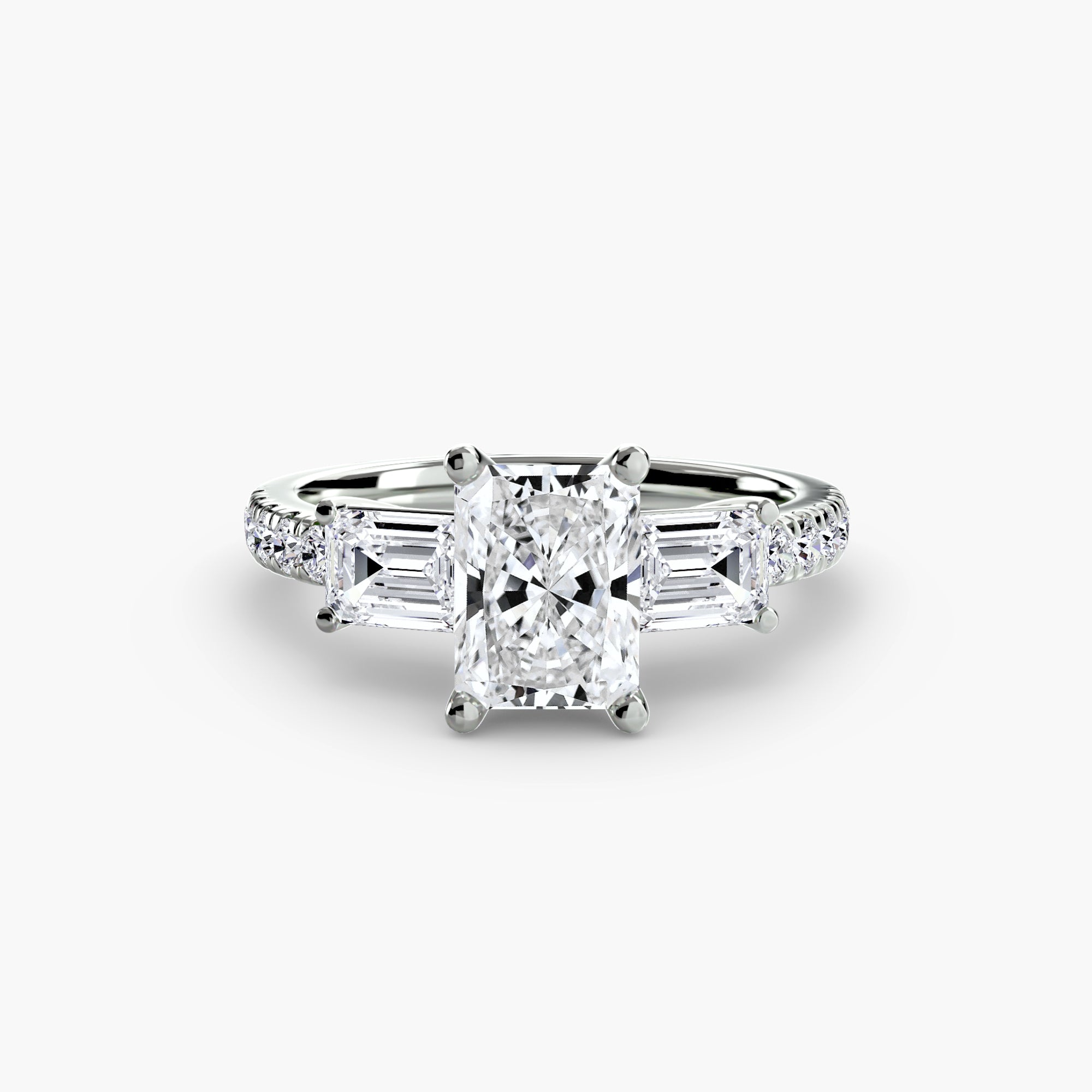 Beverly 3-Stone with Pavé Band
