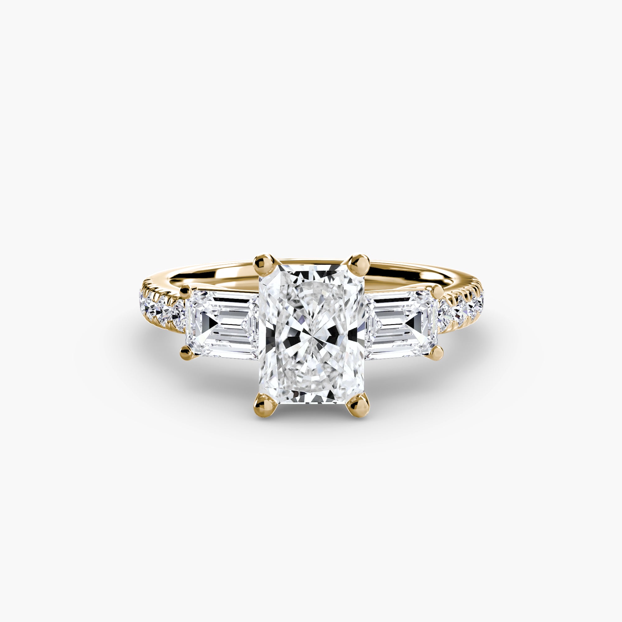 Beverly 3-Stone with Pavé Band
