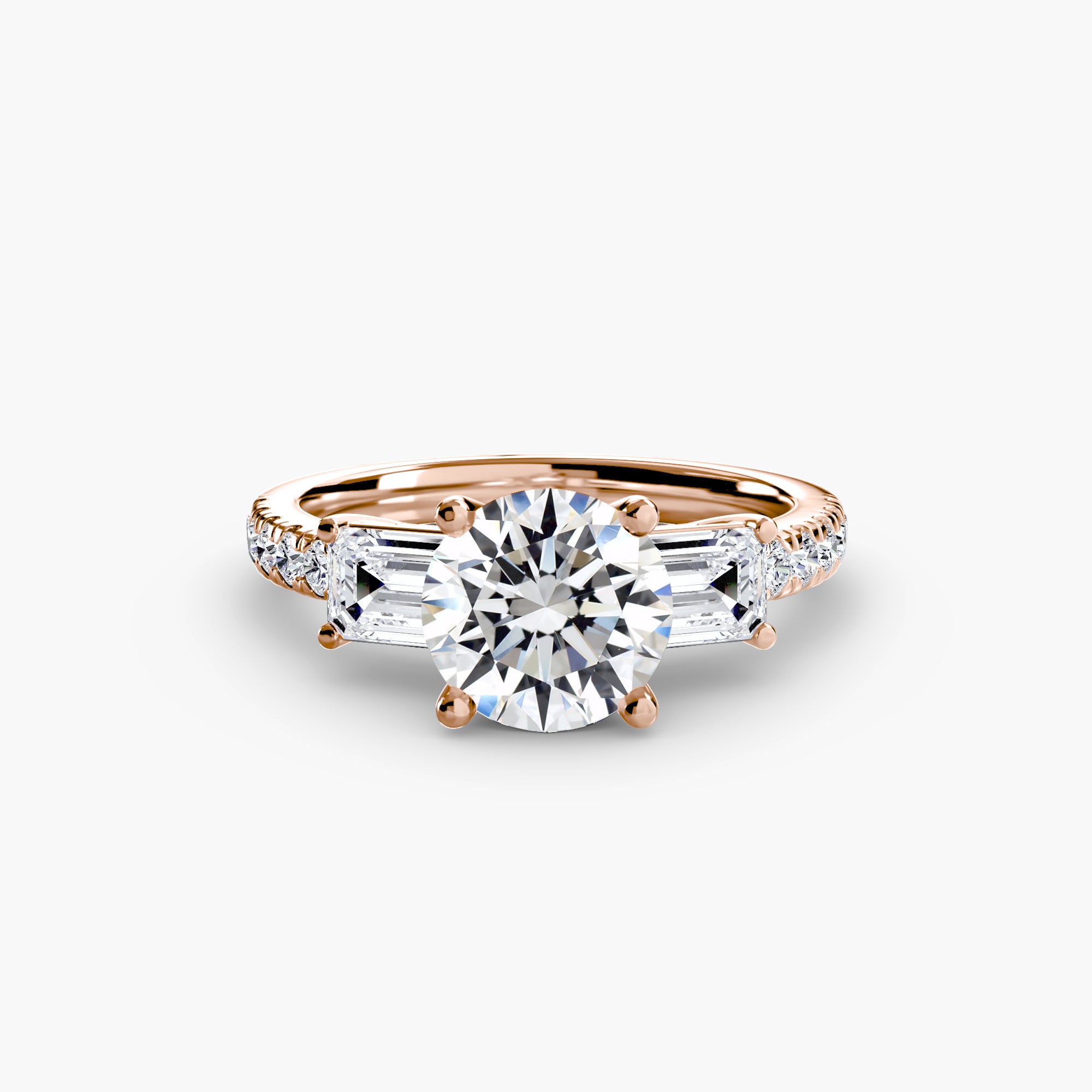 Beverly 3-Stone with Pavé Band