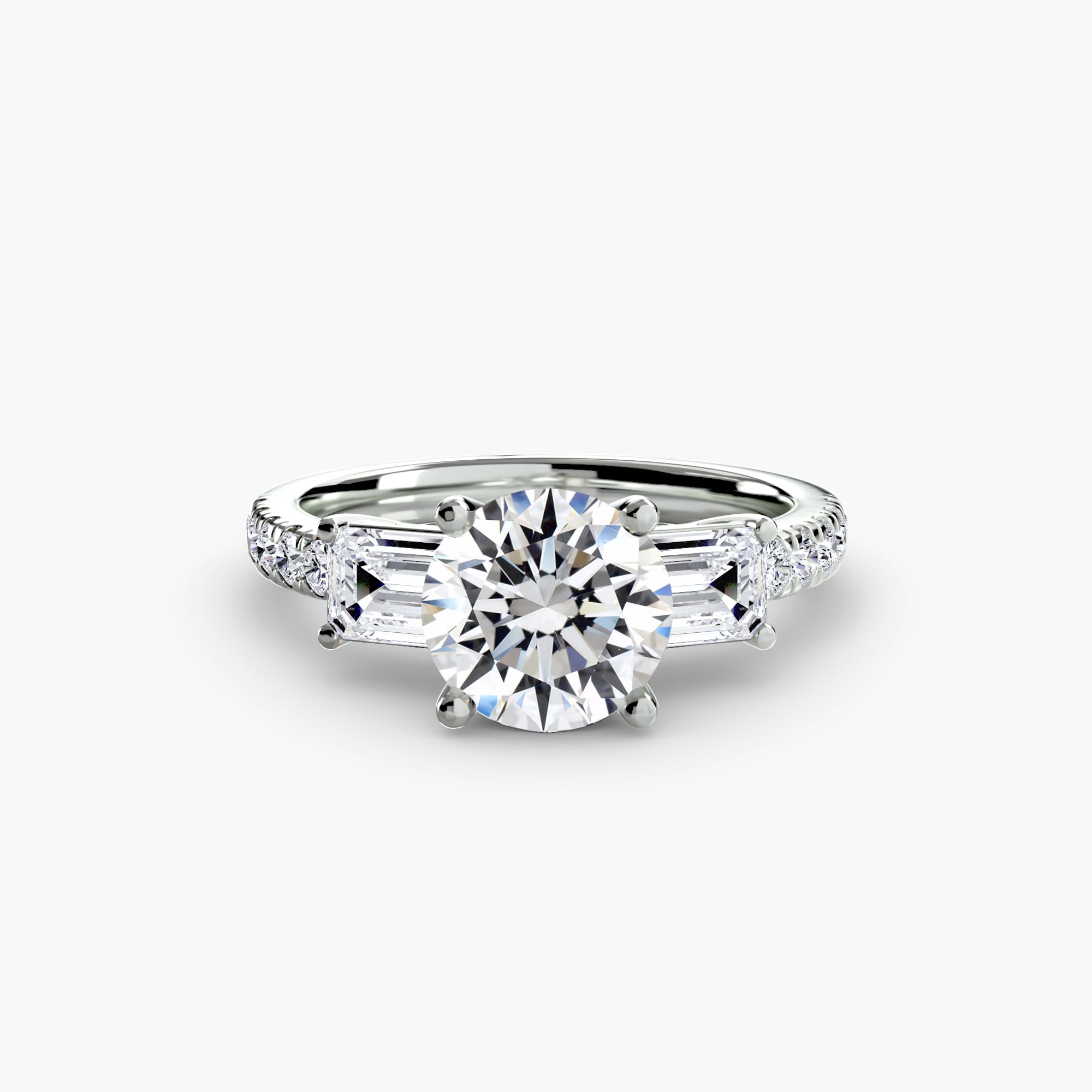Beverly 3-Stone with Pavé Band