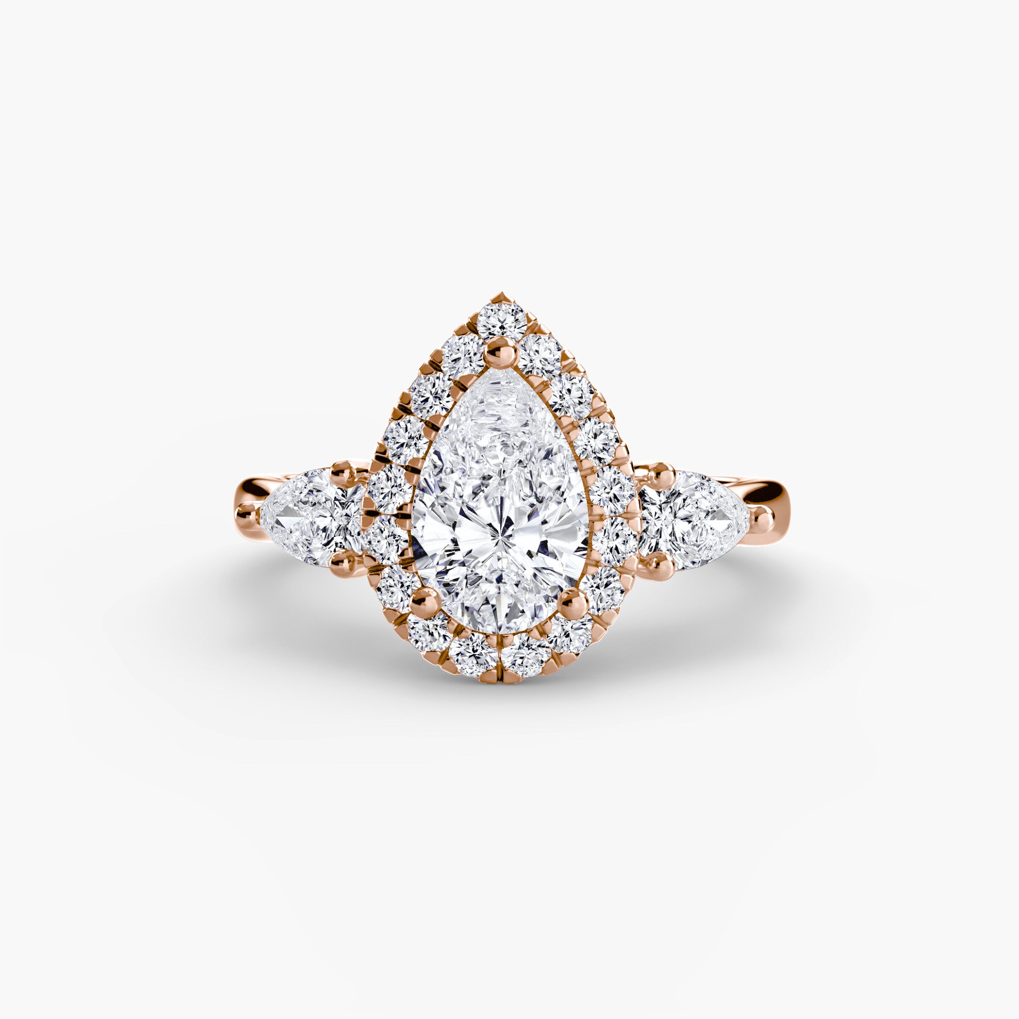 Aura Double Halo Pear Setting