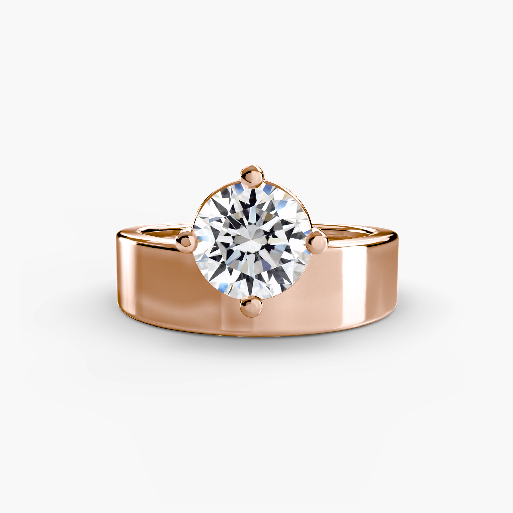 Barcelona Wide Band Solitaire Setting