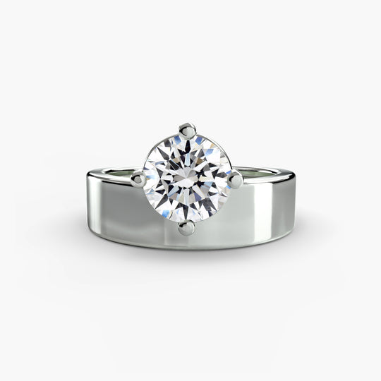 Barcelona Wide Band Solitaire Setting