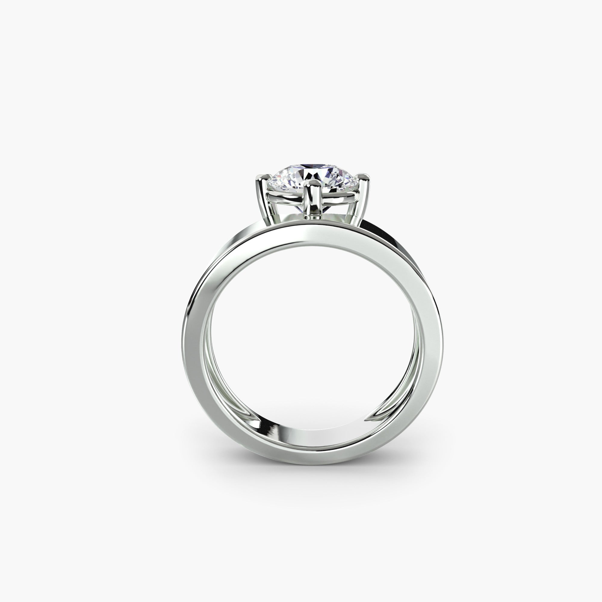 Barcelona Wide Band Solitaire Setting