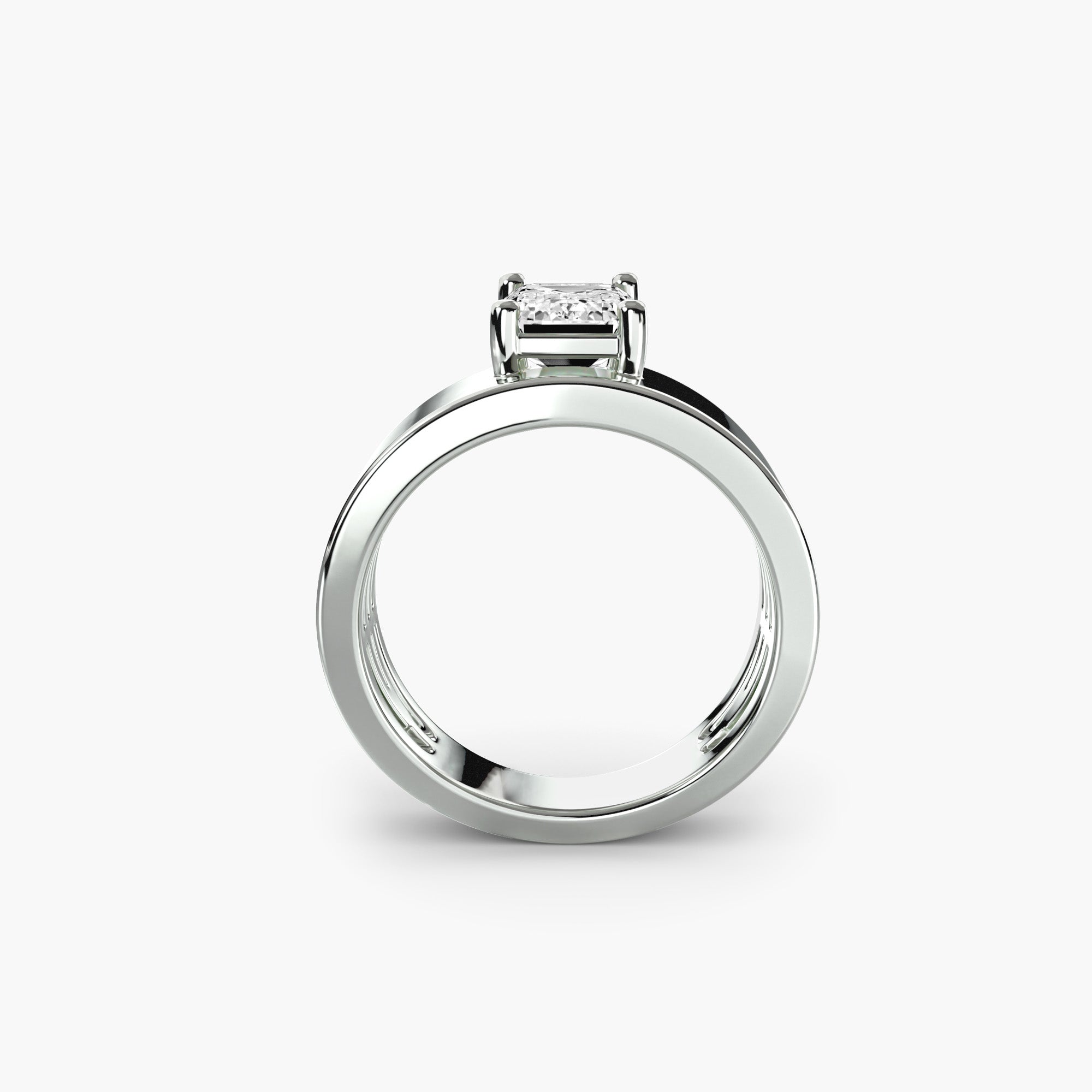 Taglio Wide Band Solitaire Setting