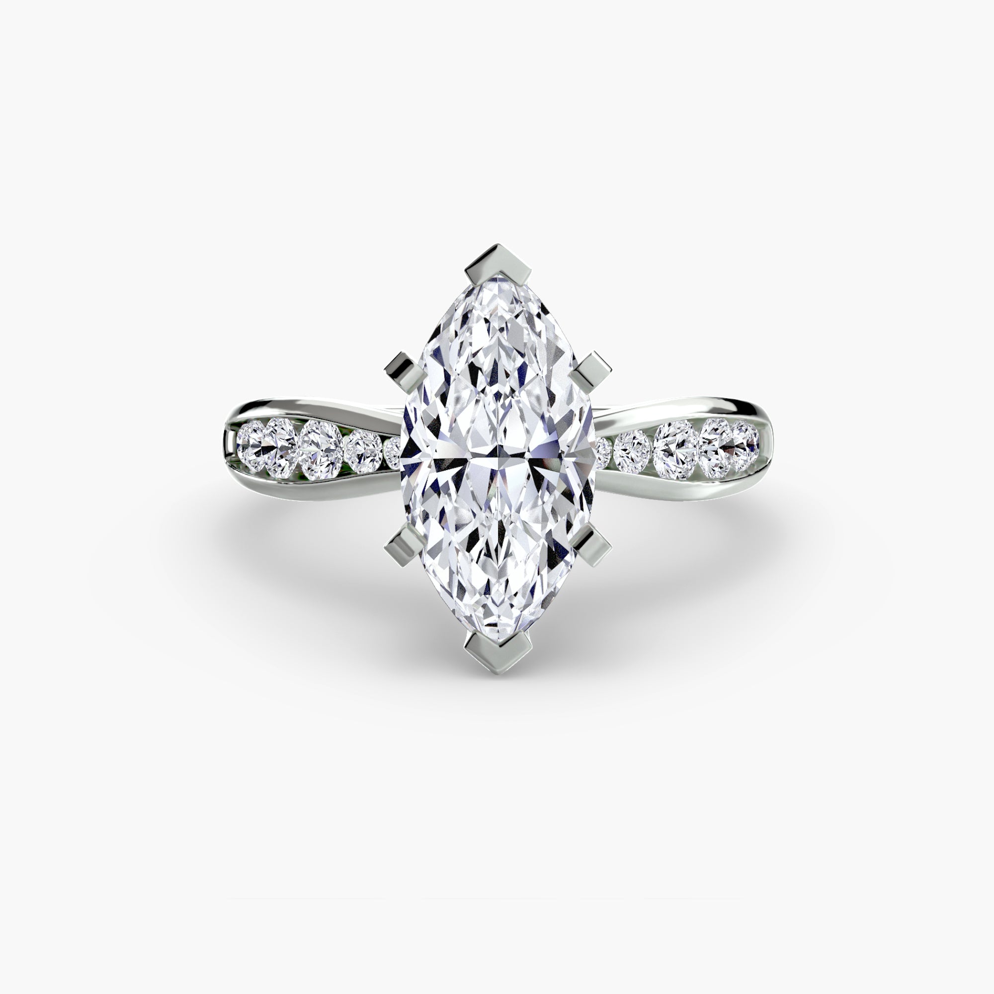 Portofino Hidden Pavé Solitaire Setting