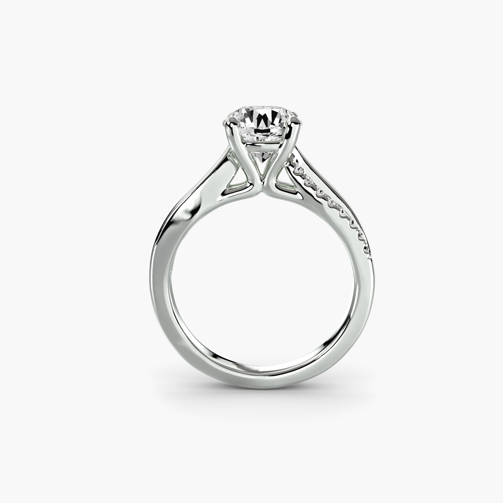 Aria Twist Pavé Solitaire Setting