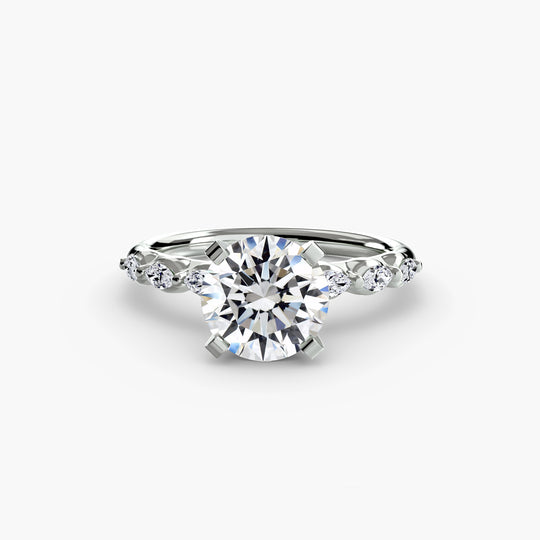 Athens Floral Accent Solitaire Setting