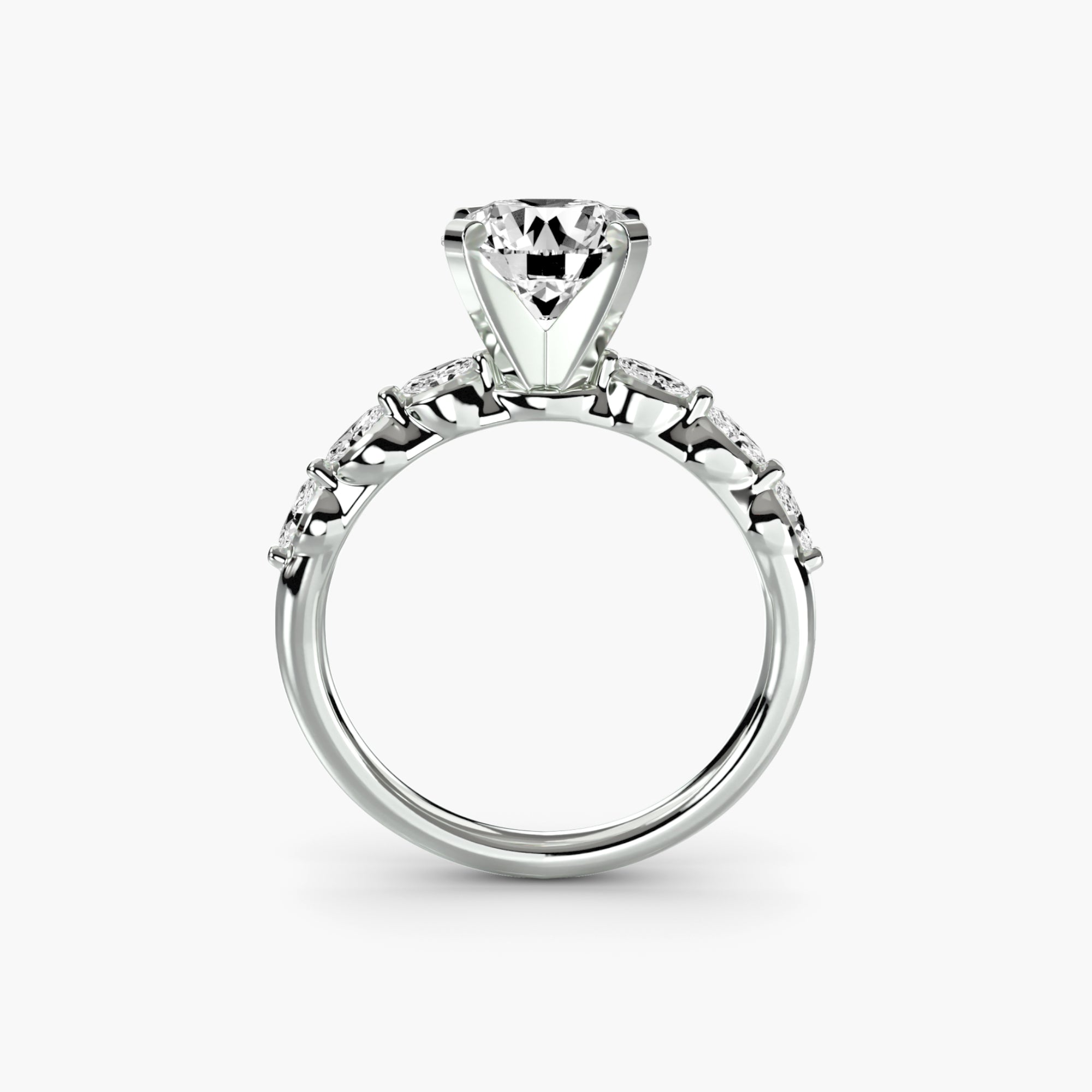 Athens Floral Accent Solitaire