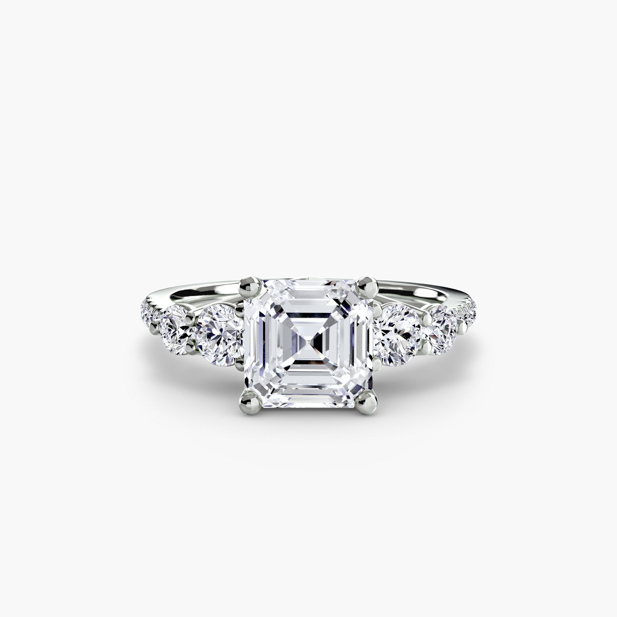 Terraza 5-Stone Ring with Pavé Band