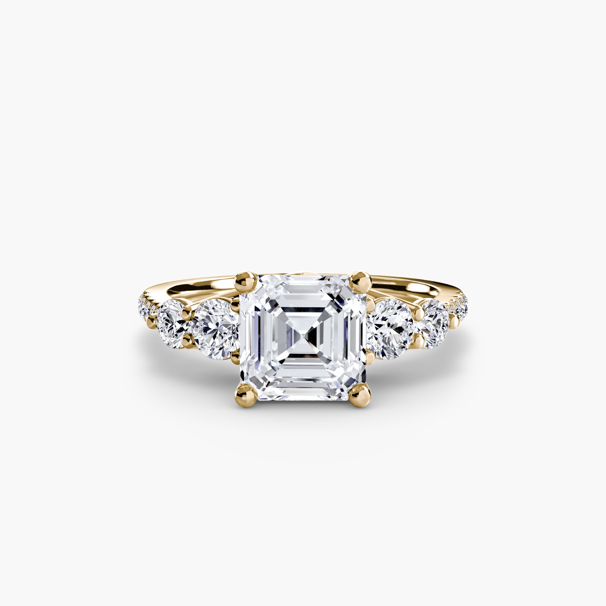 Terraza 5-Stone Ring with Pavé Band