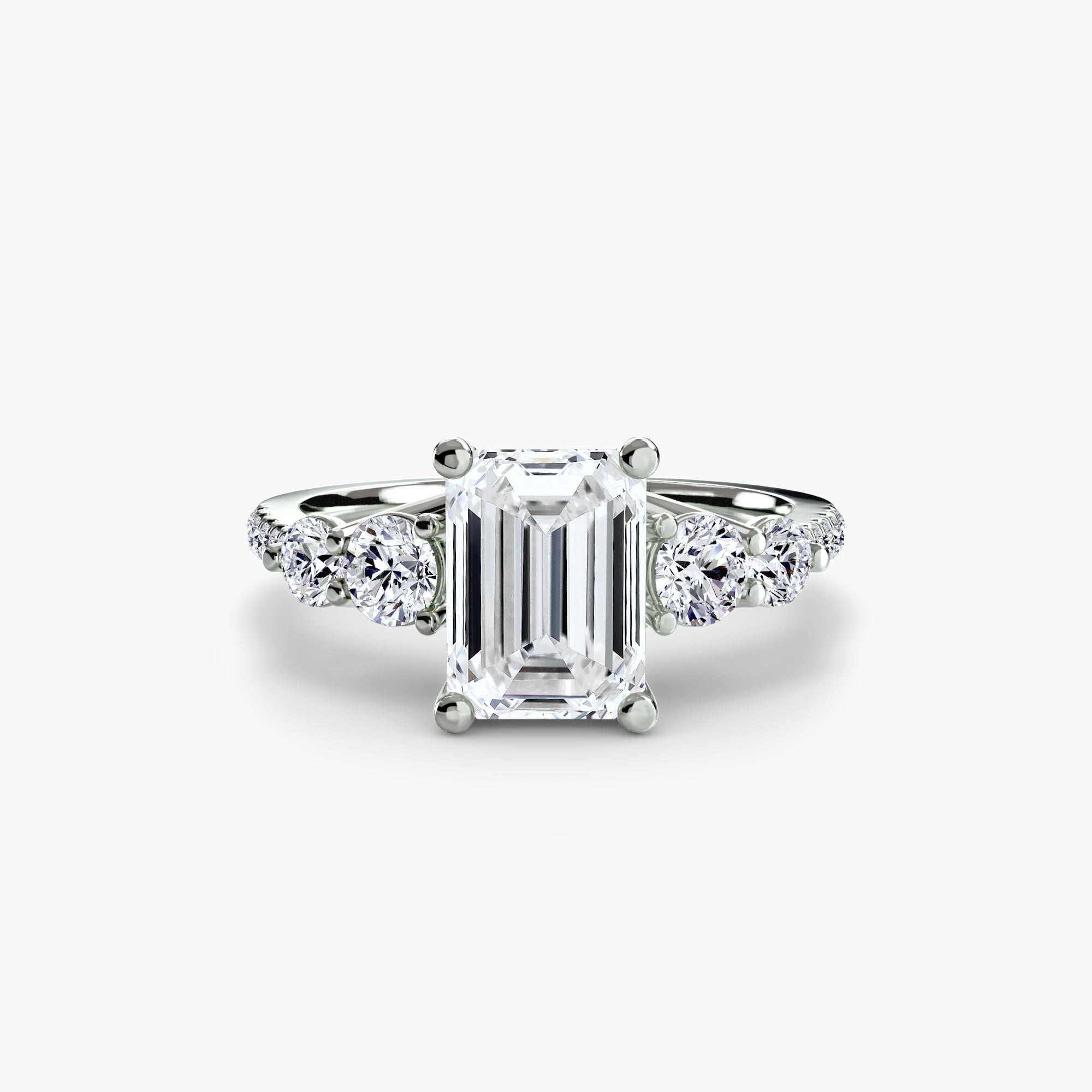 Terraza 5-Stone Ring with Pavé Band
