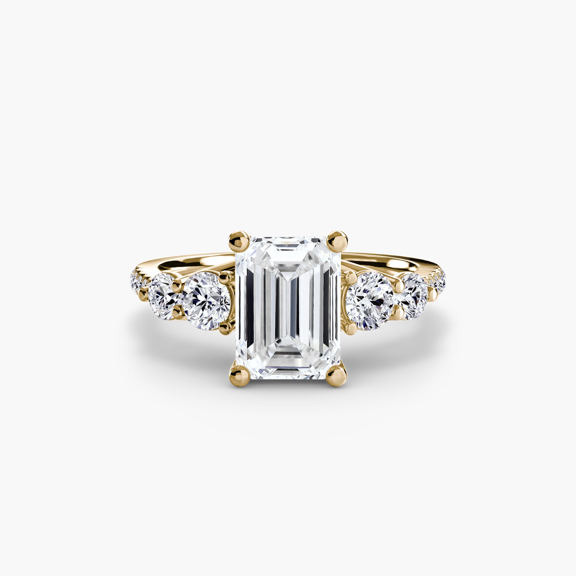 Terraza 5-Stone Ring with Pavé Band