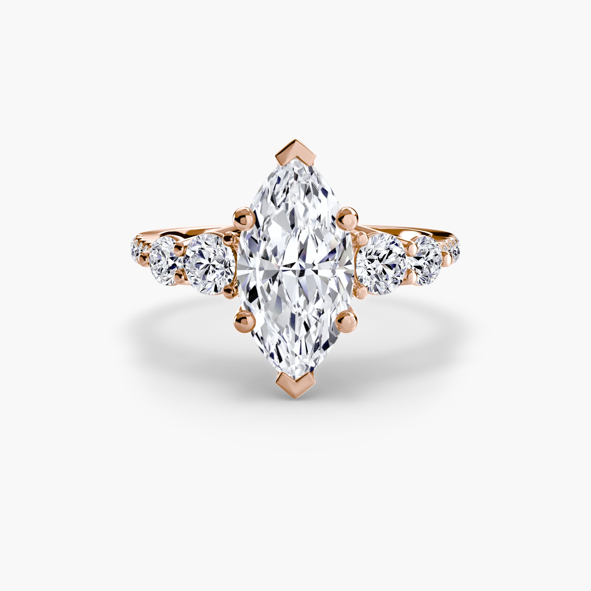 Terraza 5-Stone Ring with Pavé Band