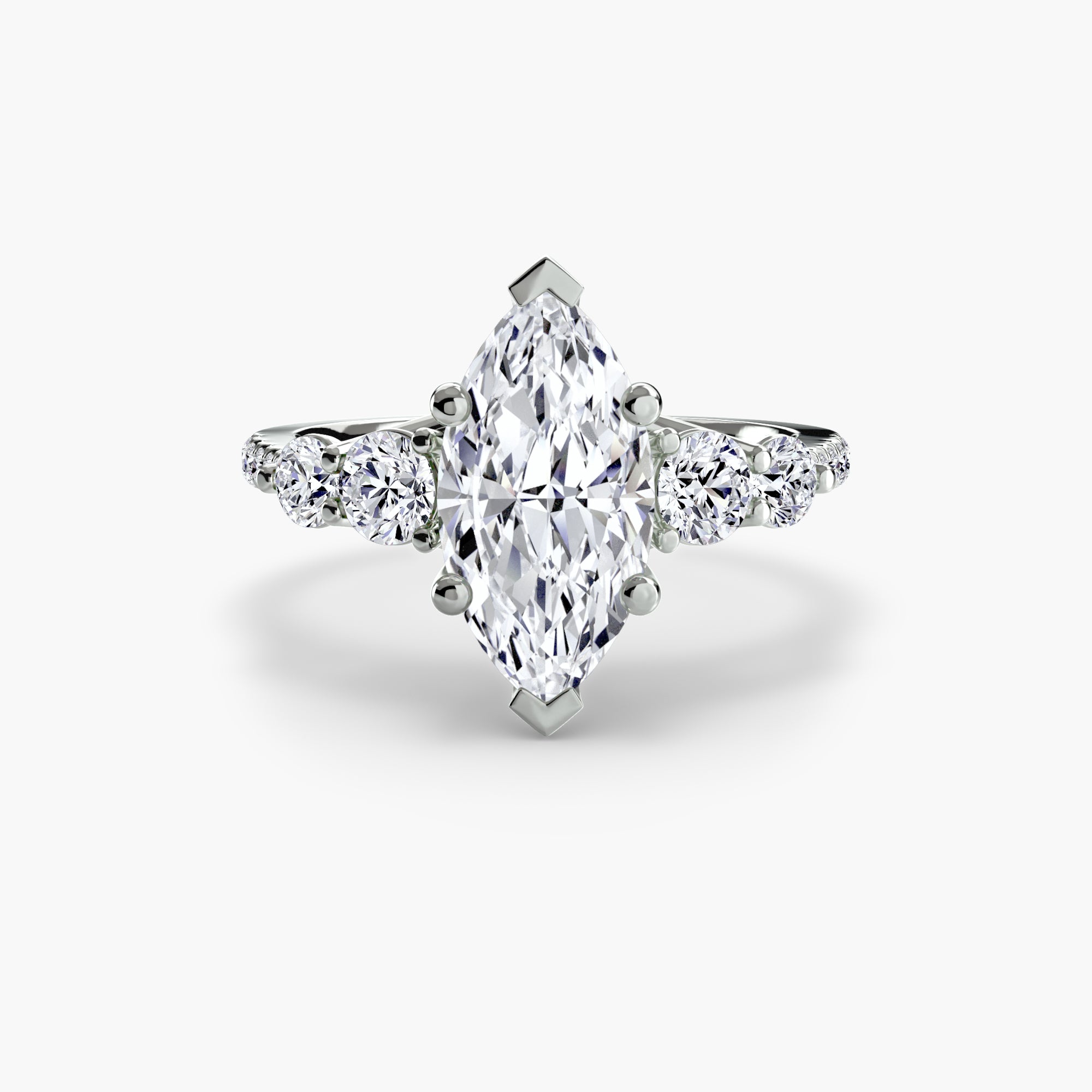 Terraza 5-Stone Ring with Pavé Band