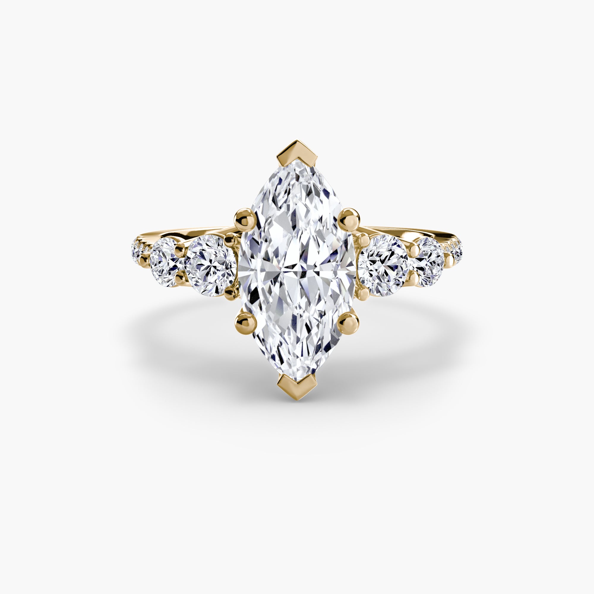 Terraza 5-Stone Ring with Pavé Band