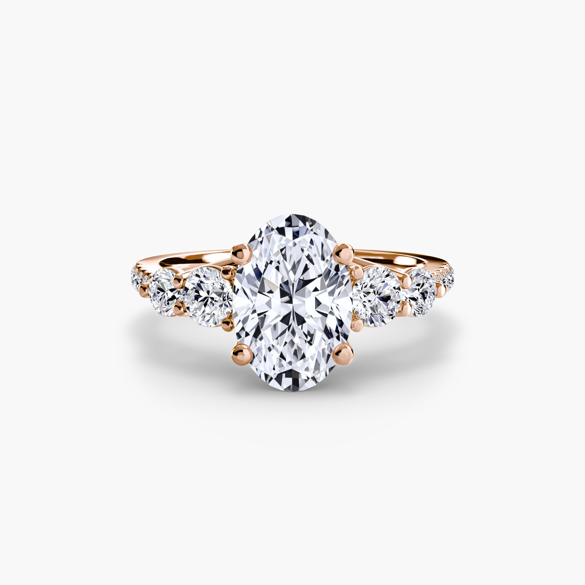 Terraza 5-Stone Ring with Pavé Band