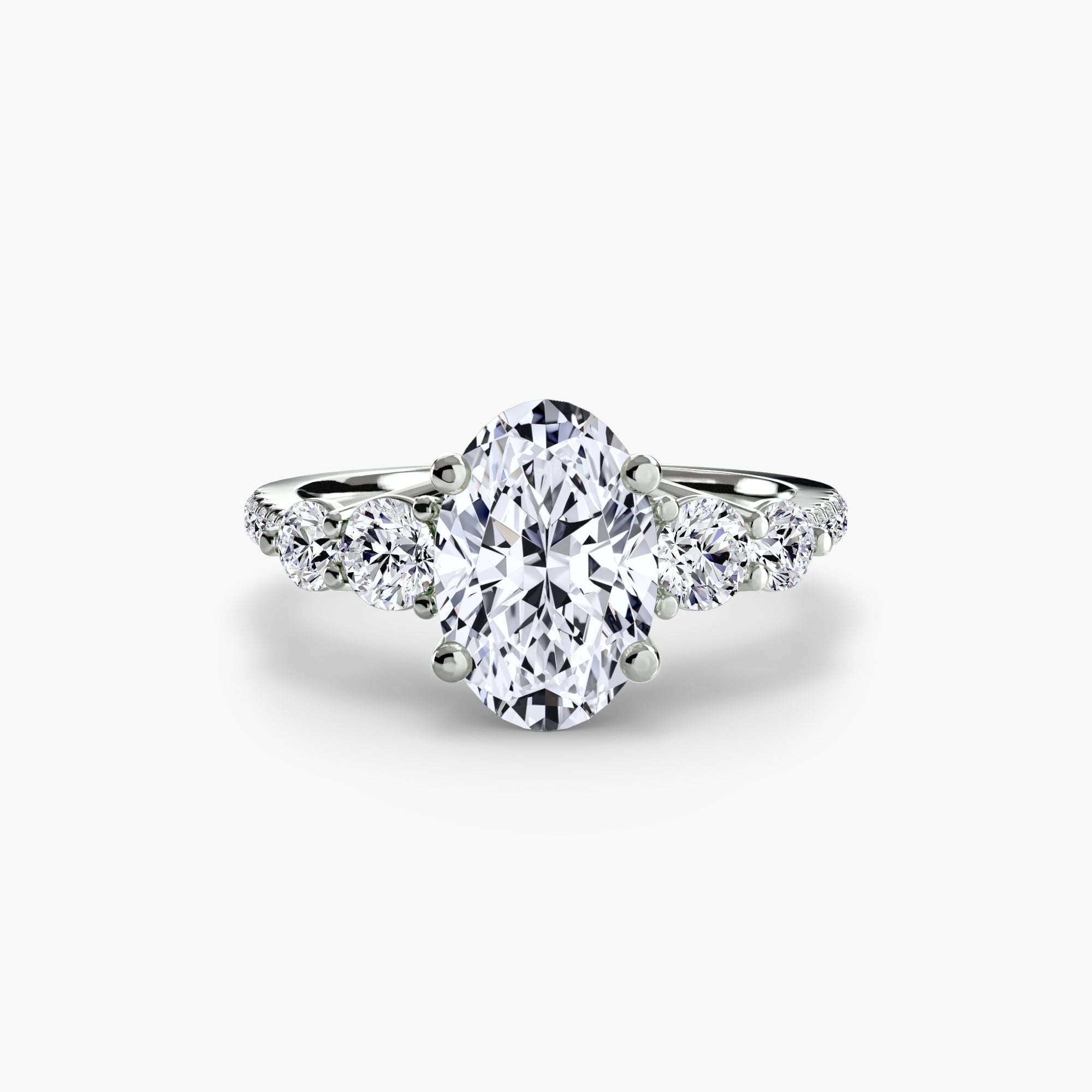 Terraza 5-Stone Ring with Pavé Band