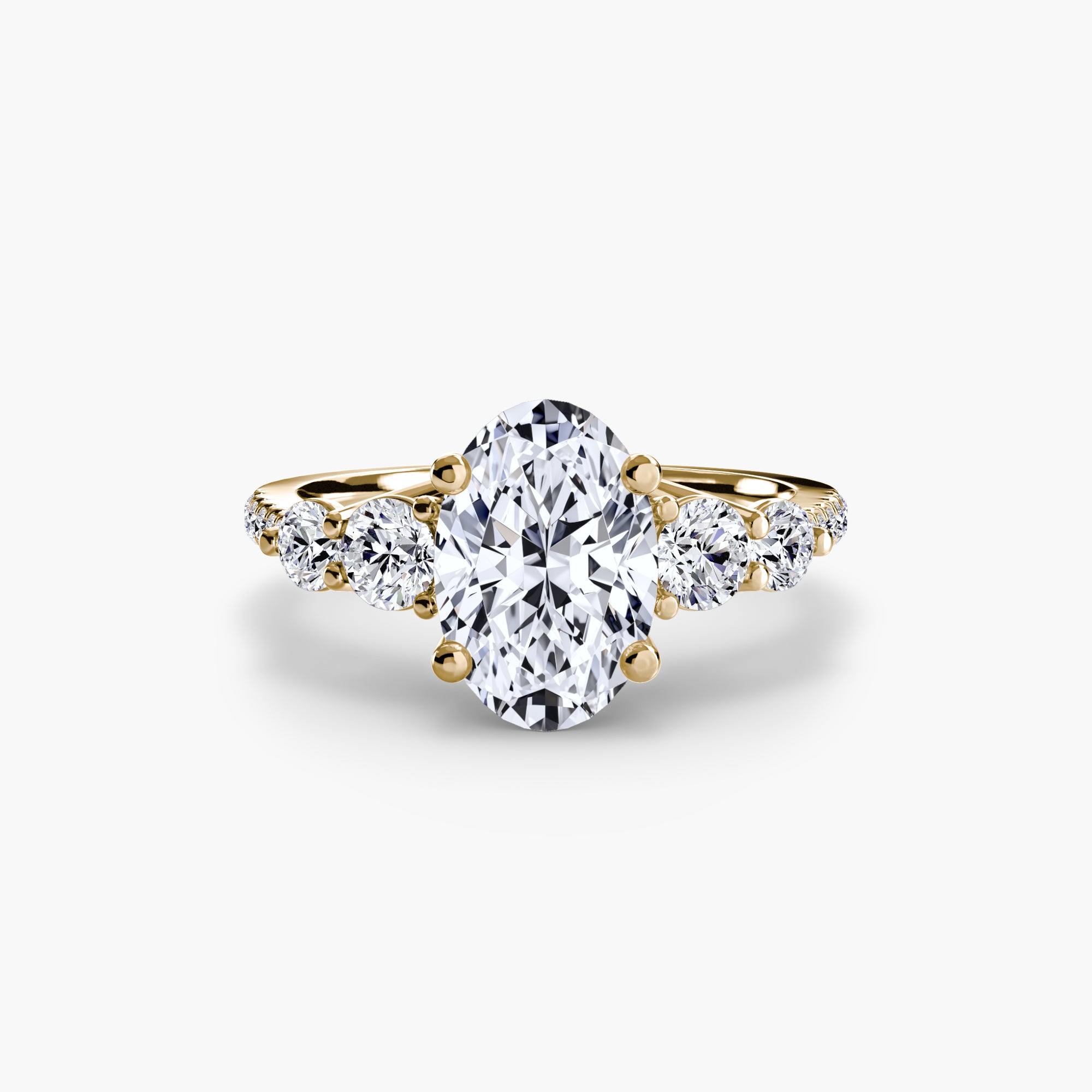 Terraza 5-Stone Ring with Pavé Band