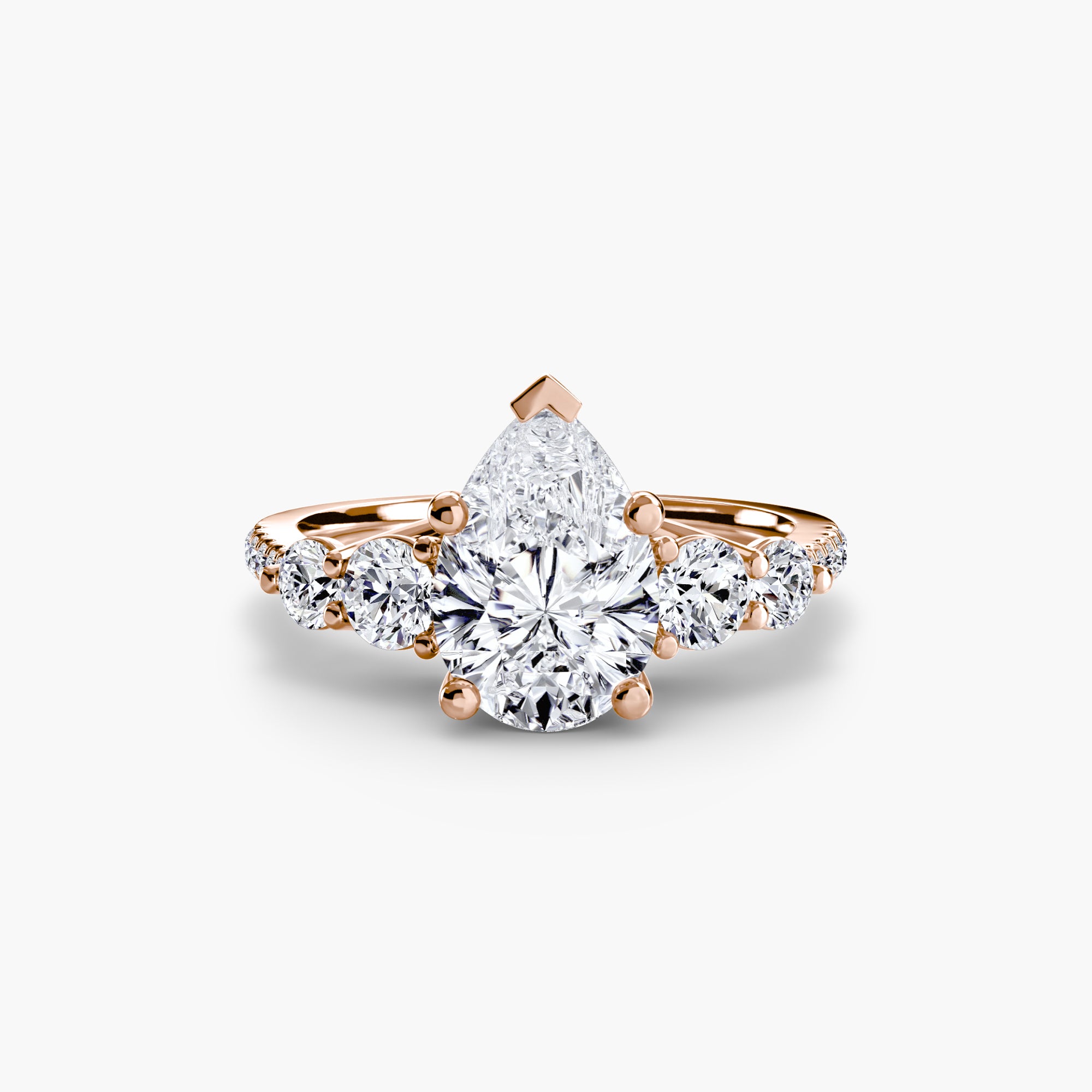 Terraza 5-Stone Ring with Pavé Band
