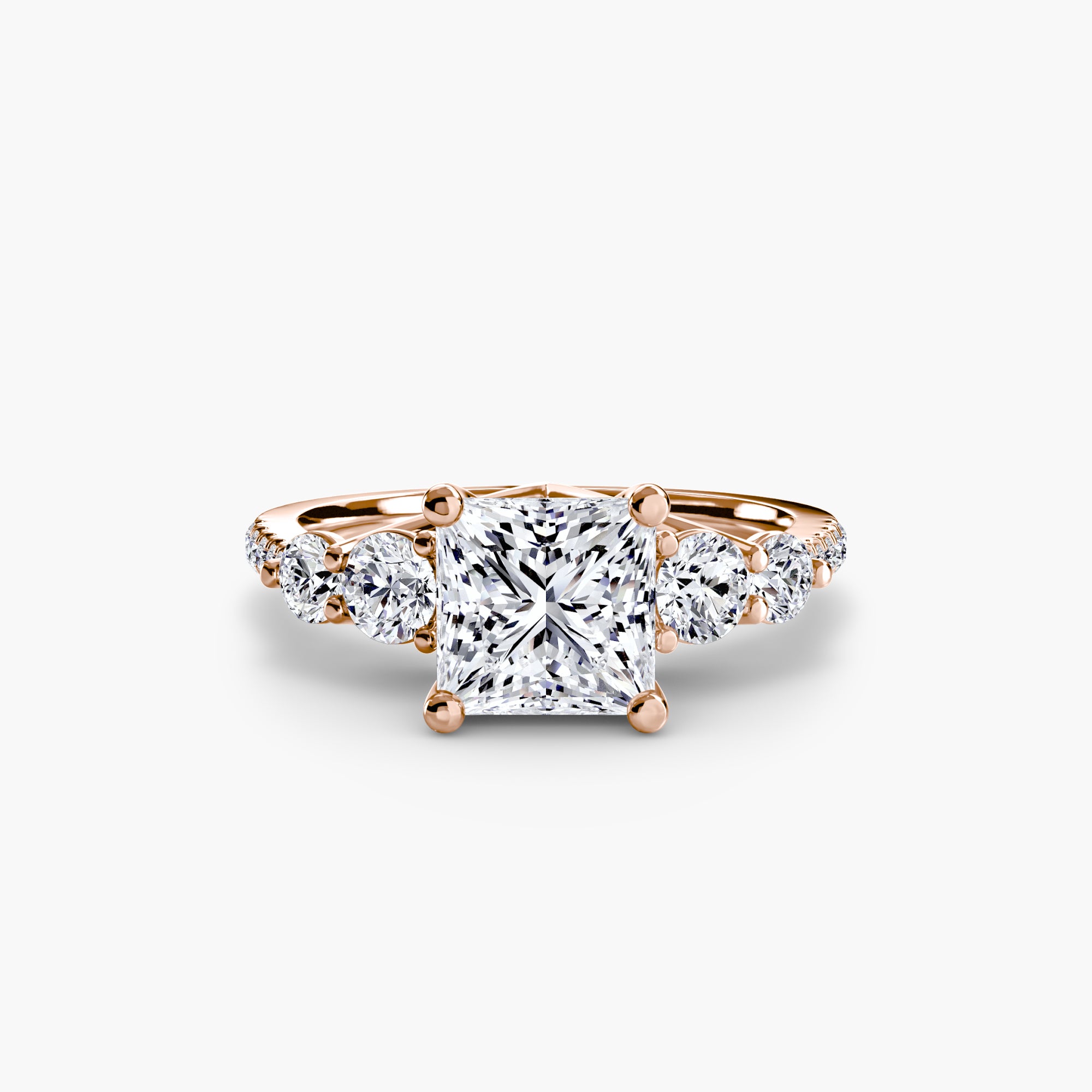 Terraza 5-Stone Ring with Pavé Band