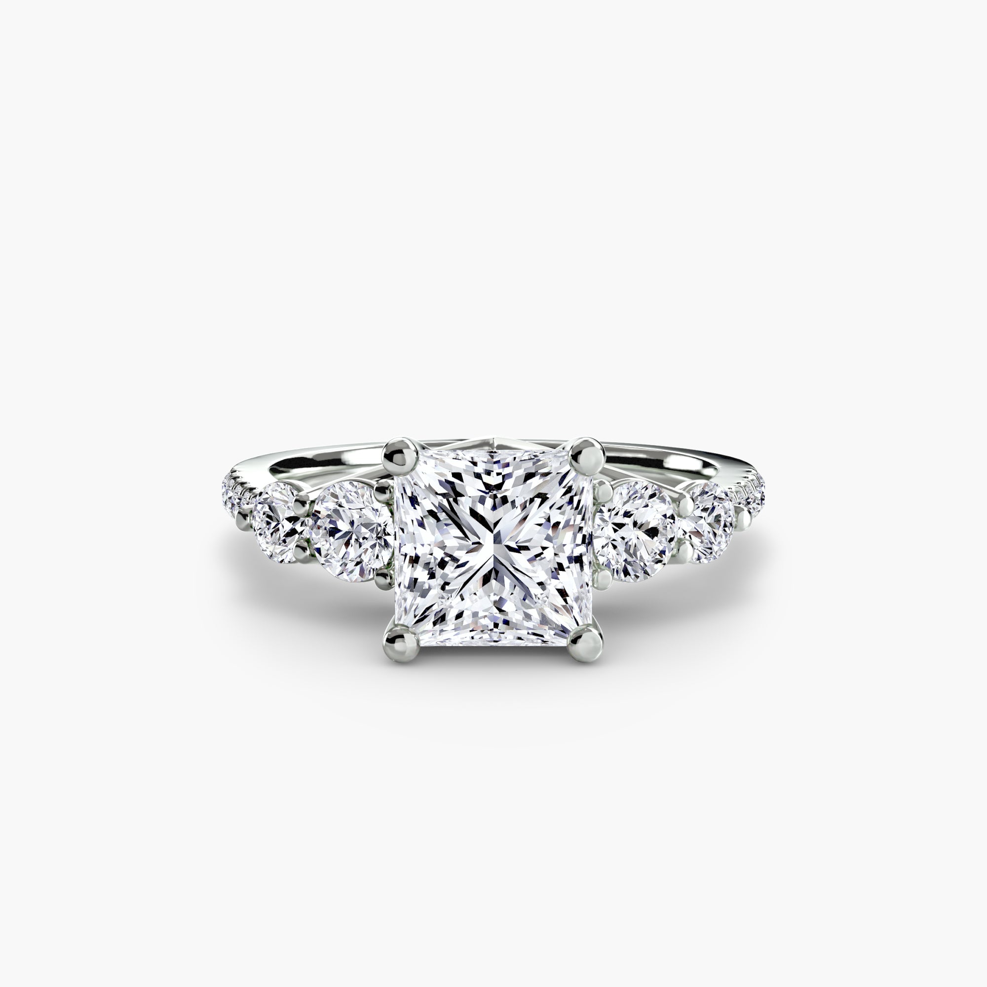 Terraza 5-Stone Ring with Pavé Band